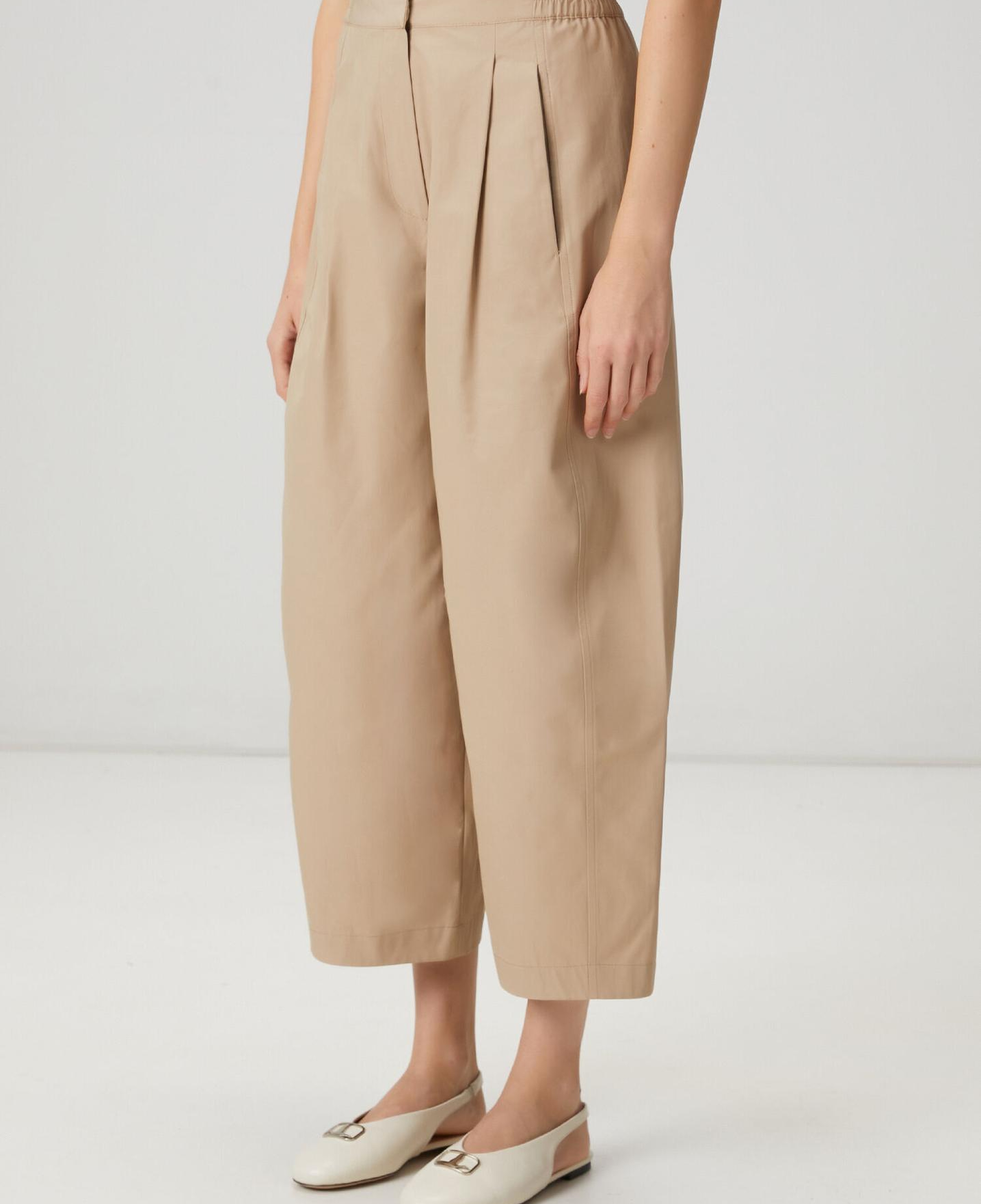 Beymen Club Kadın Bej Pileli Barrel Fit Pantolon