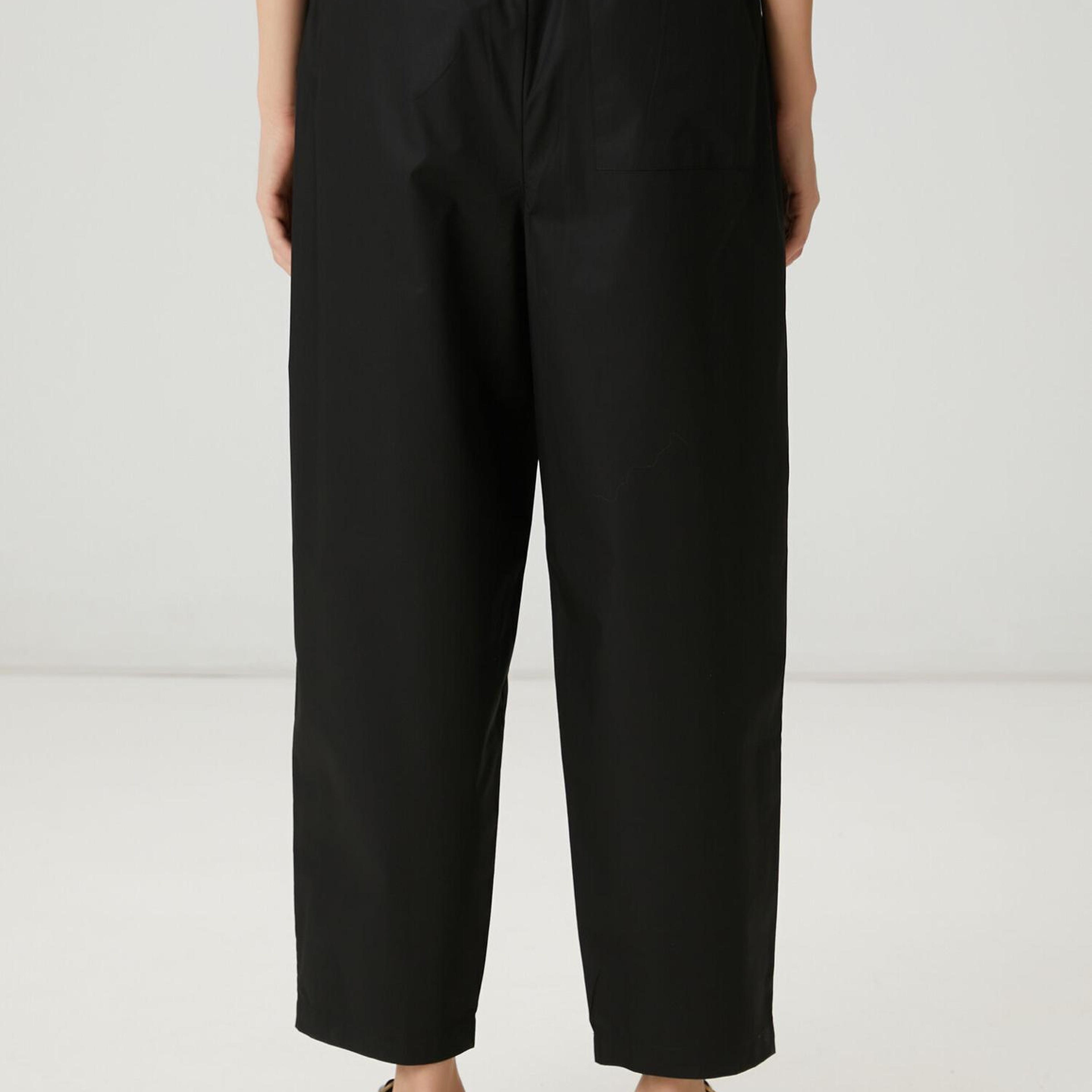 Beymen Club Kadın Siyah Bağcıklı Poplin Havuç Pantolon