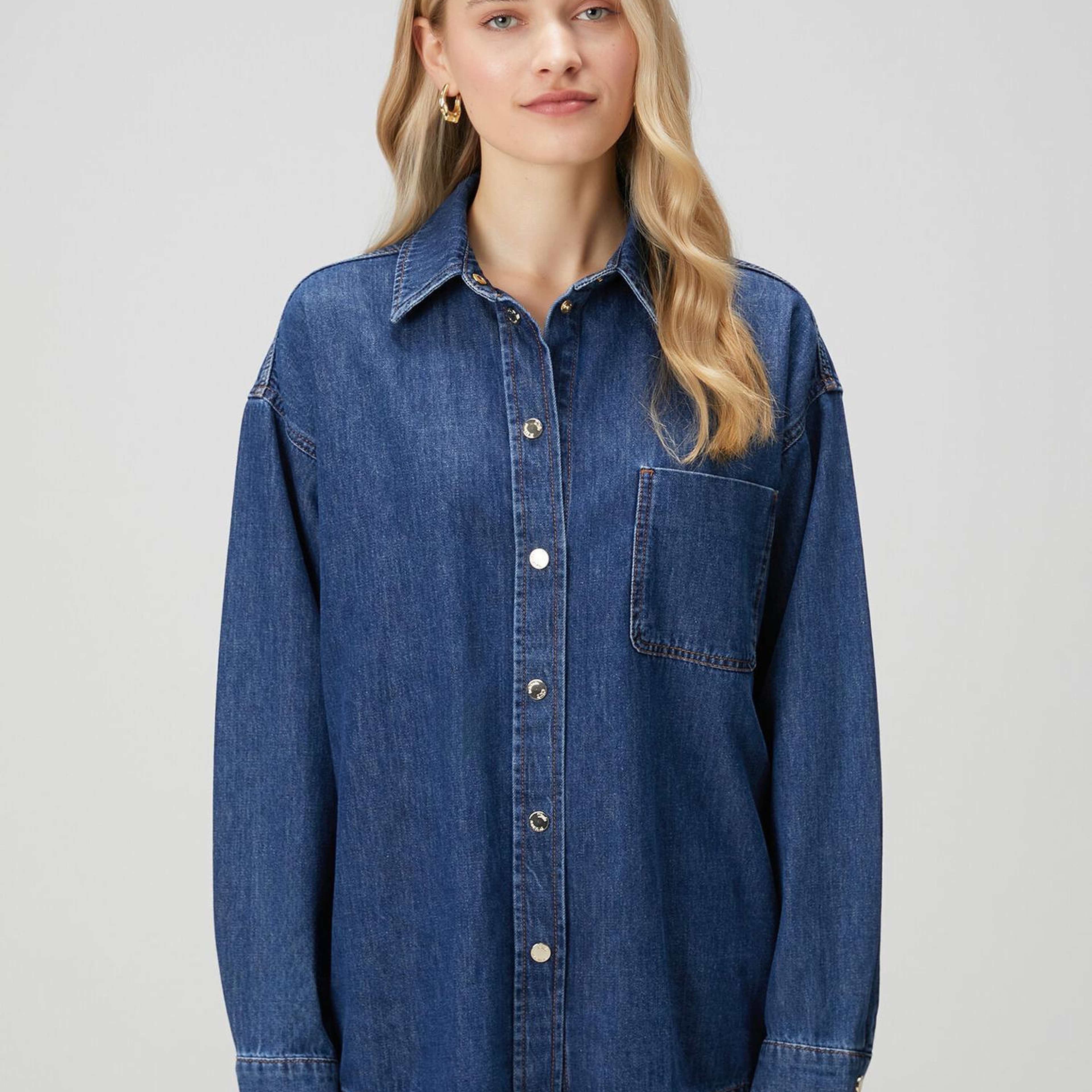 Beymen Club Kadın Mavi Denim Dış Gömlek