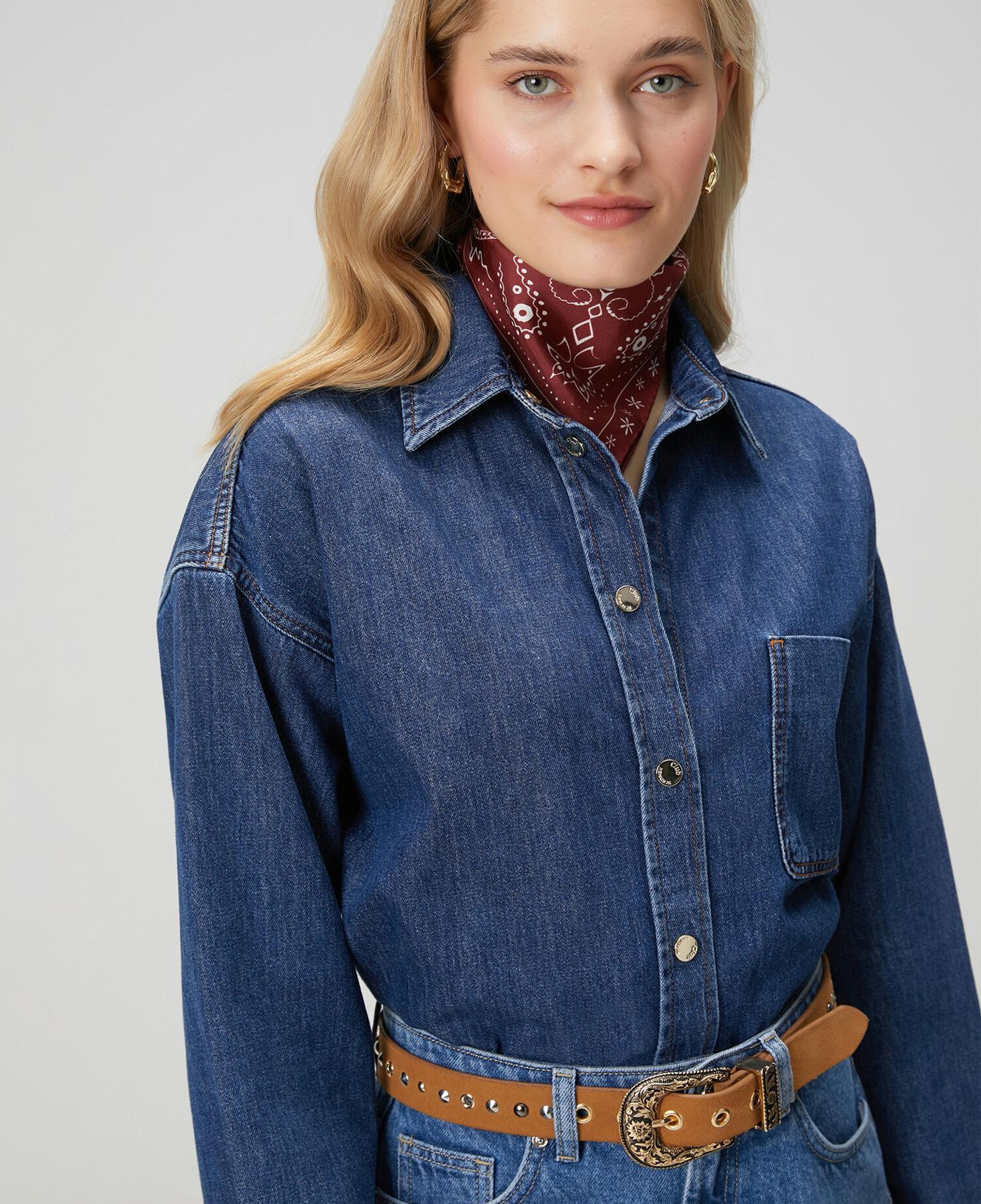 Beymen Club Kadın Mavi Denim Dış Gömlek