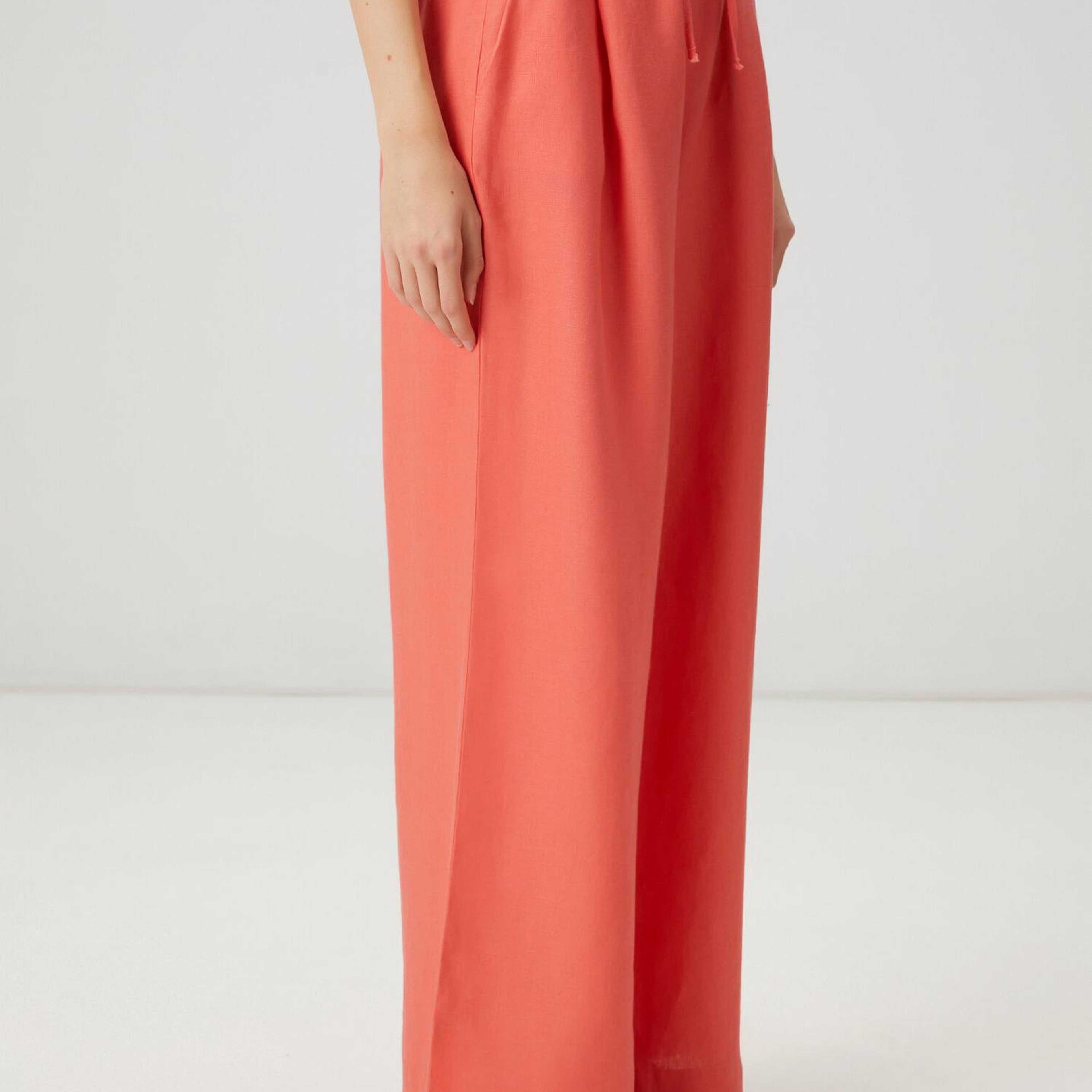 Beymen Club Kadın Somon Bol Paça Keten Pantolon