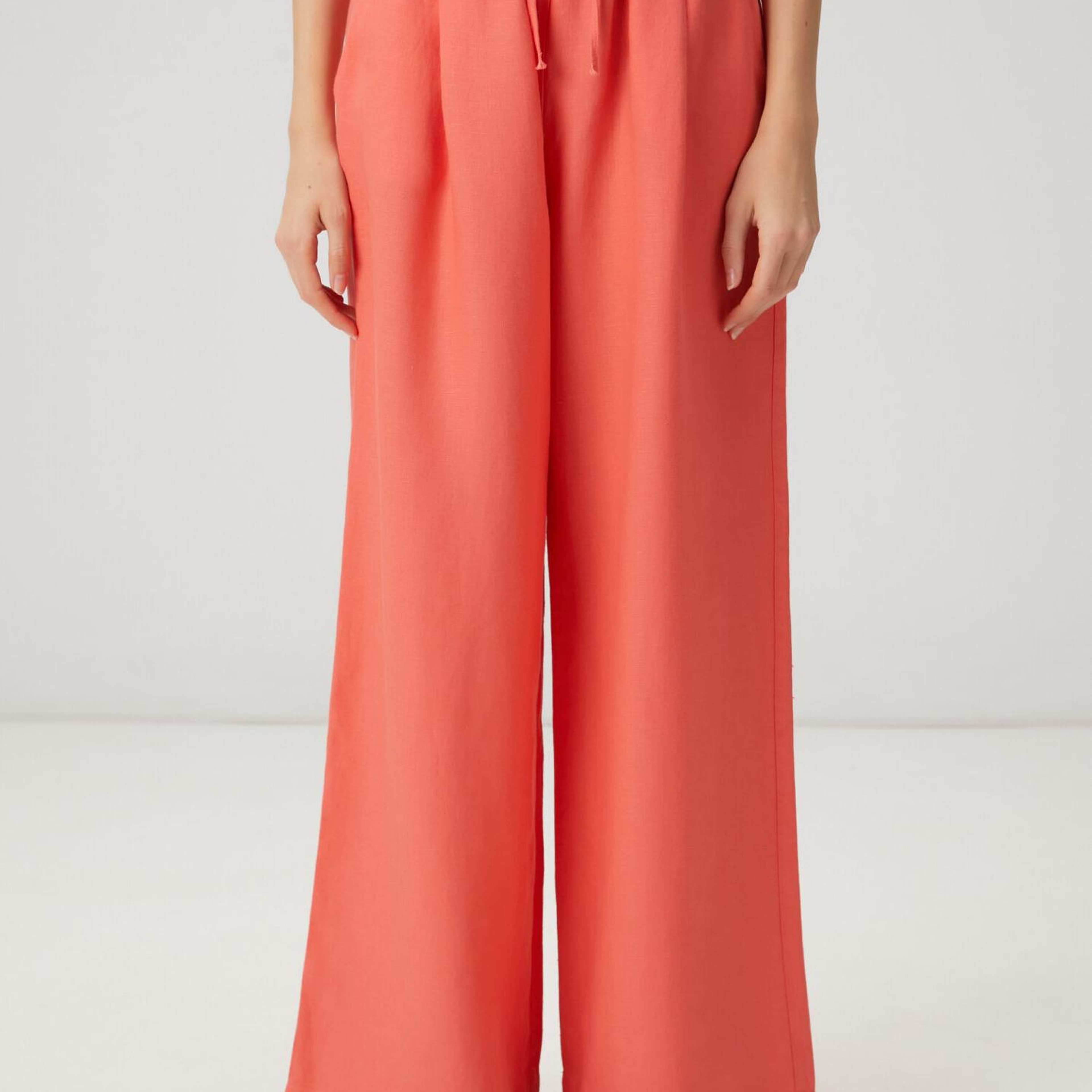 Beymen Club Kadın Somon Bol Paça Keten Pantolon