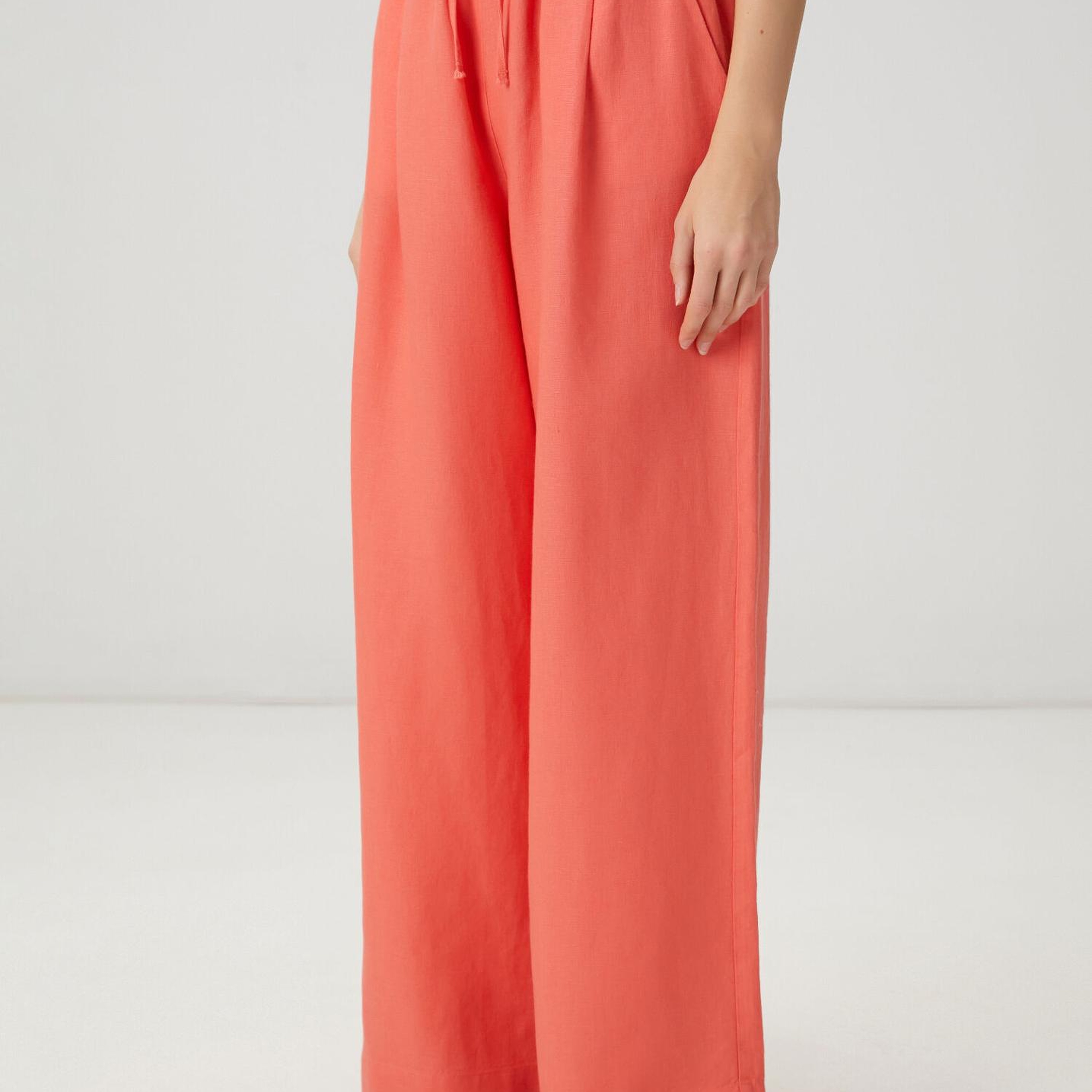 Beymen Club Kadın Somon Bol Paça Keten Pantolon