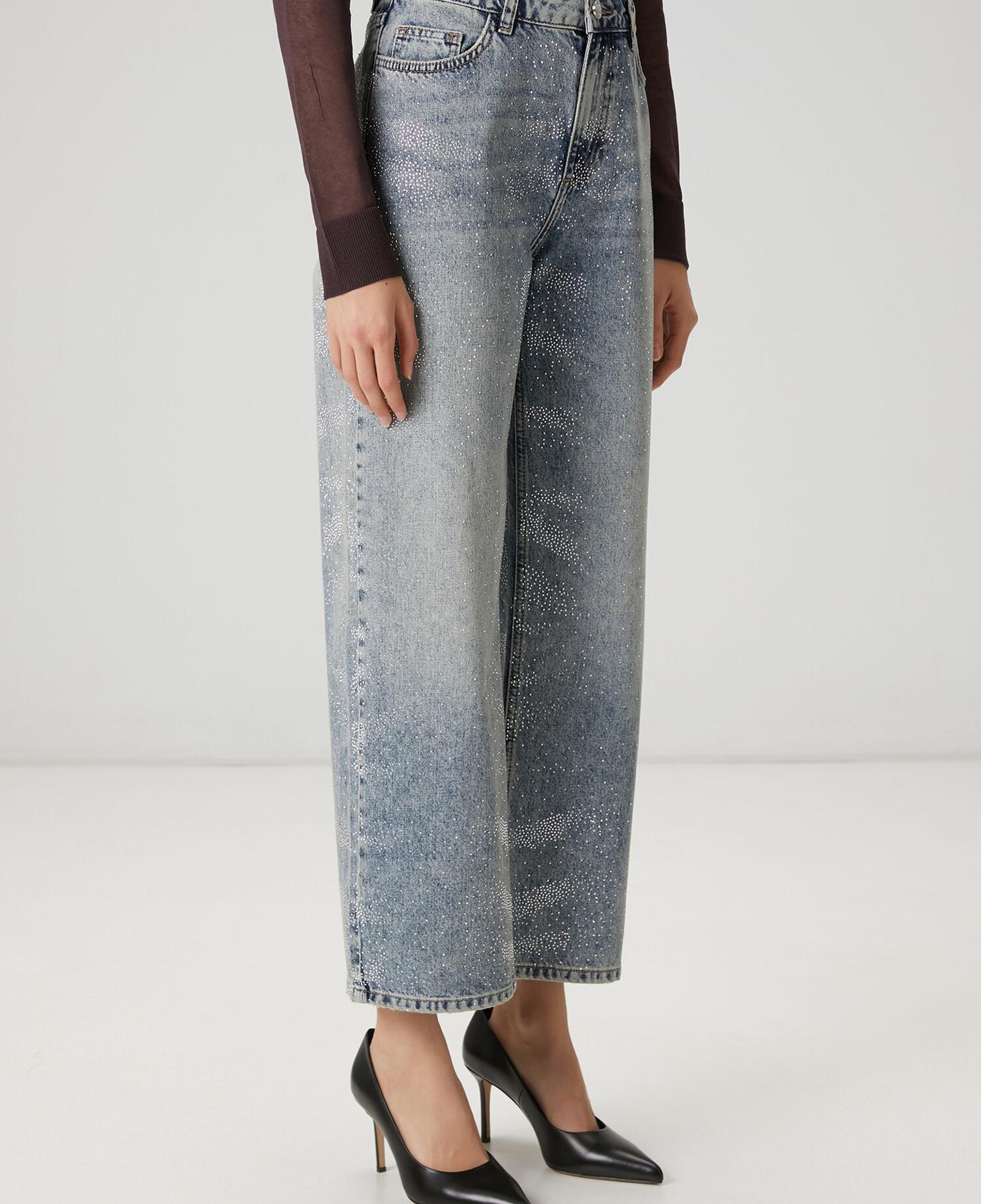 Beymen Club Kadın Mavi Hotfix Flare Jean Pantolon