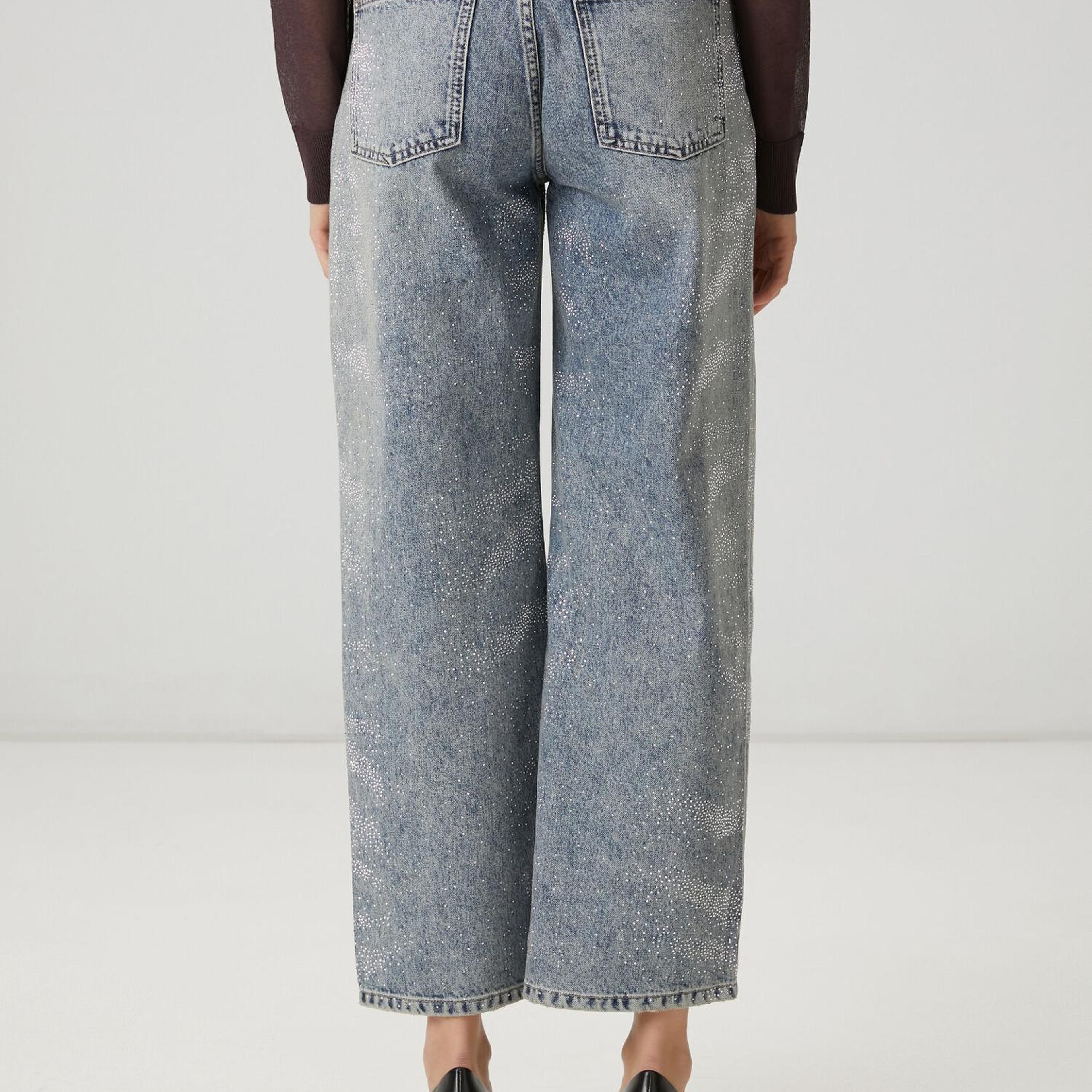 Beymen Club Kadın Mavi Hotfix Flare Jean Pantolon