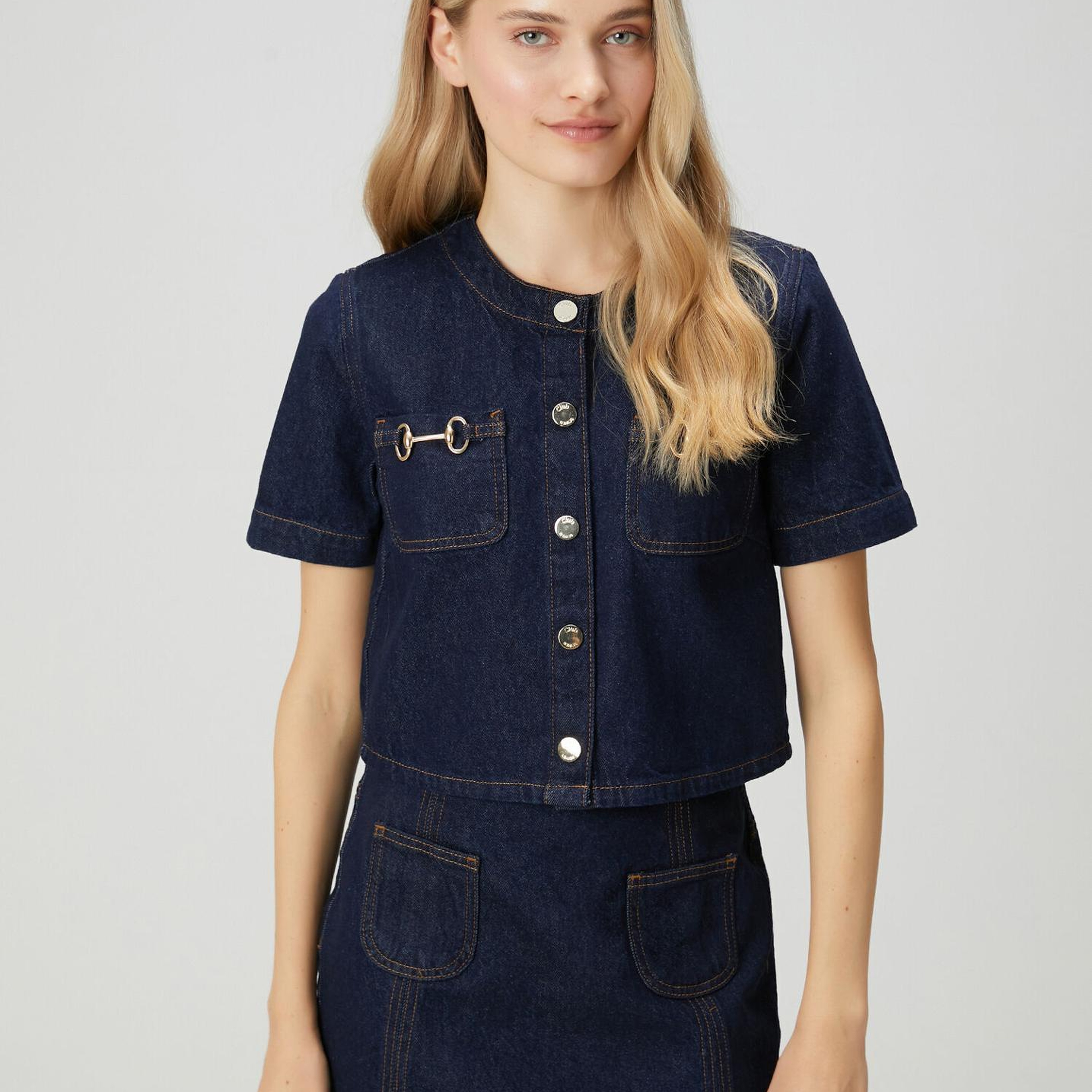 Beymen Club Kadın Indigo Mini Denim Ceket