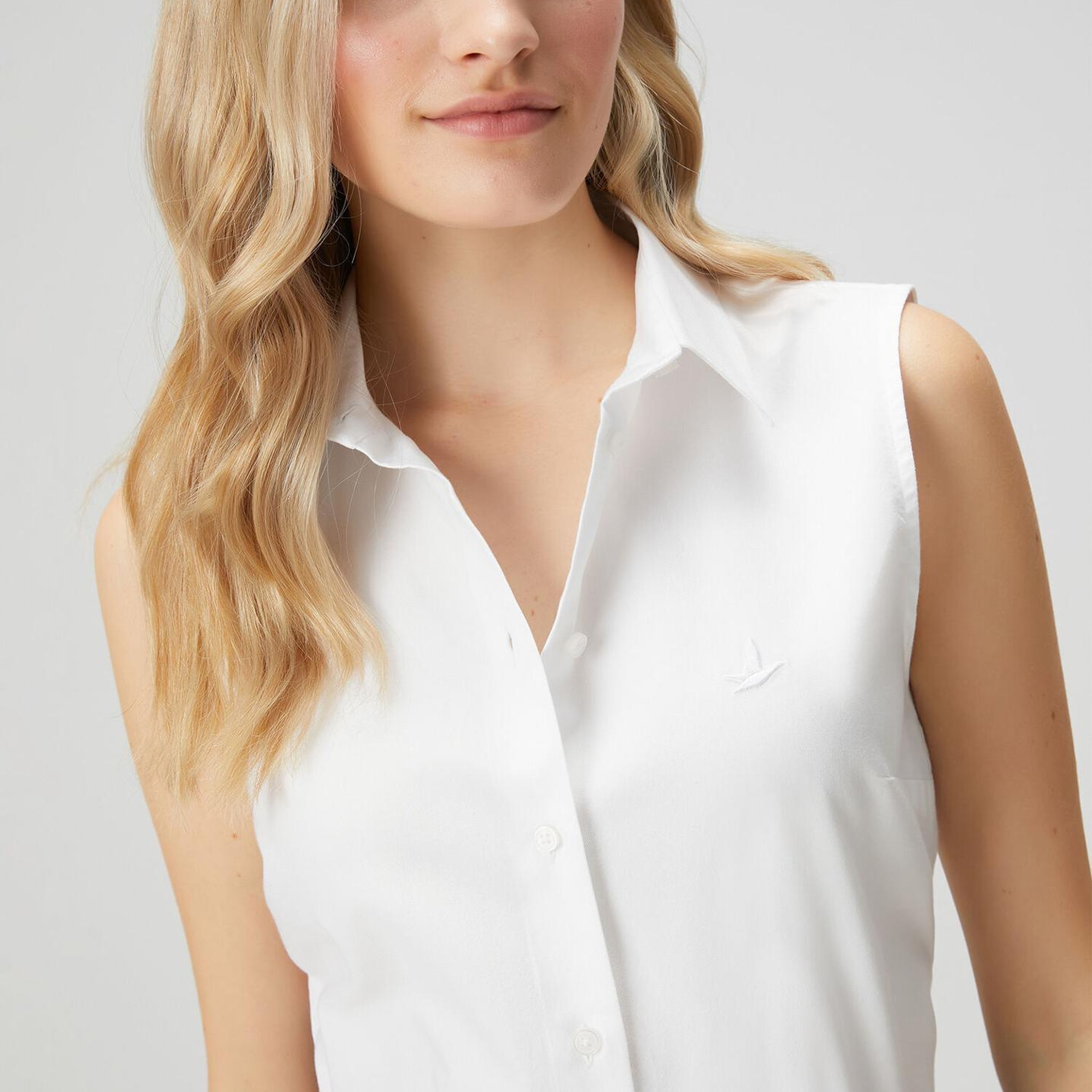 Beymen Club Kadın Kırık Beyaz Kolsuz Oxford Gömlek