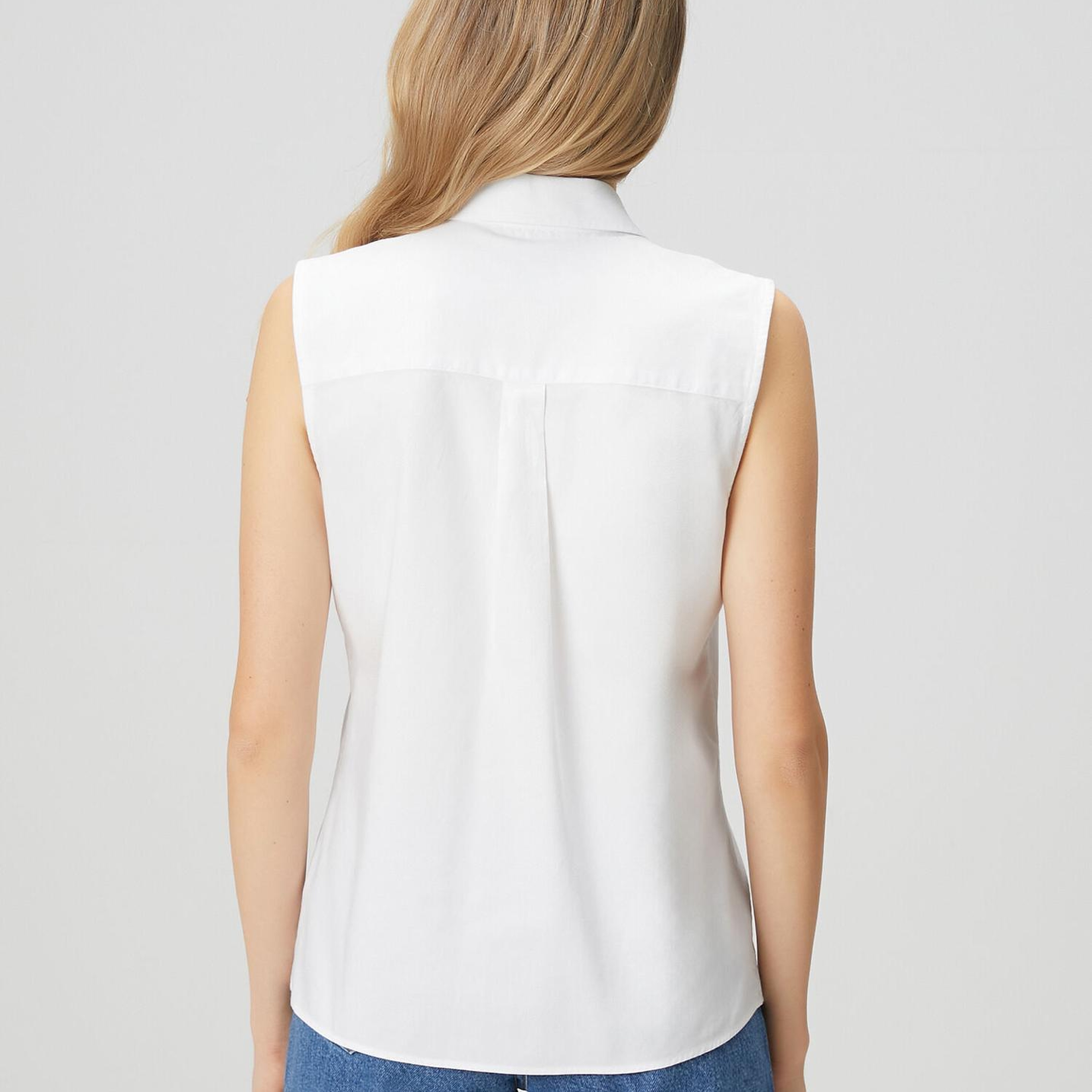 Beymen Club Kadın Kırık Beyaz Kolsuz Oxford Gömlek