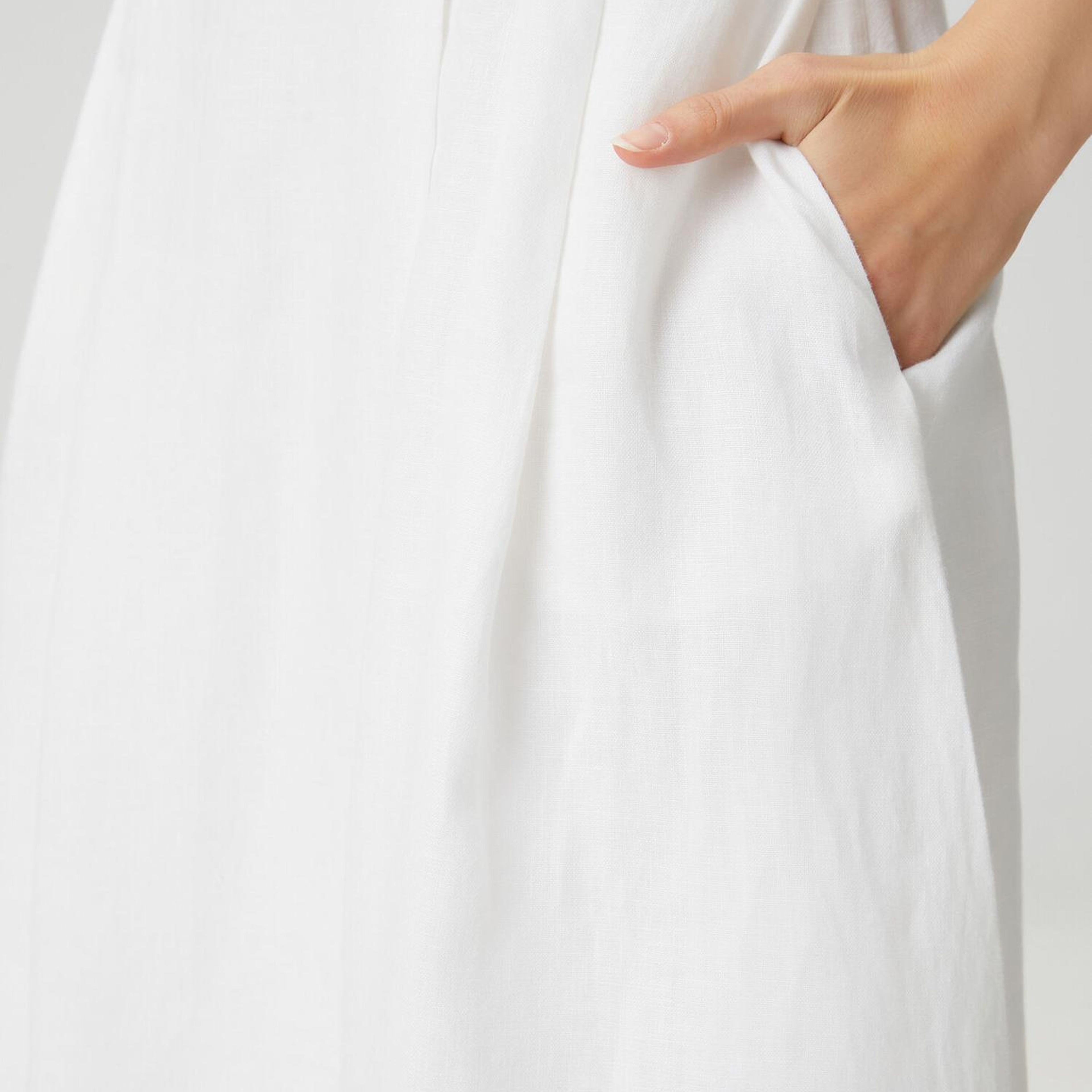 Beymen Club Kadın Kırık Beyaz Uzun Keten Etek