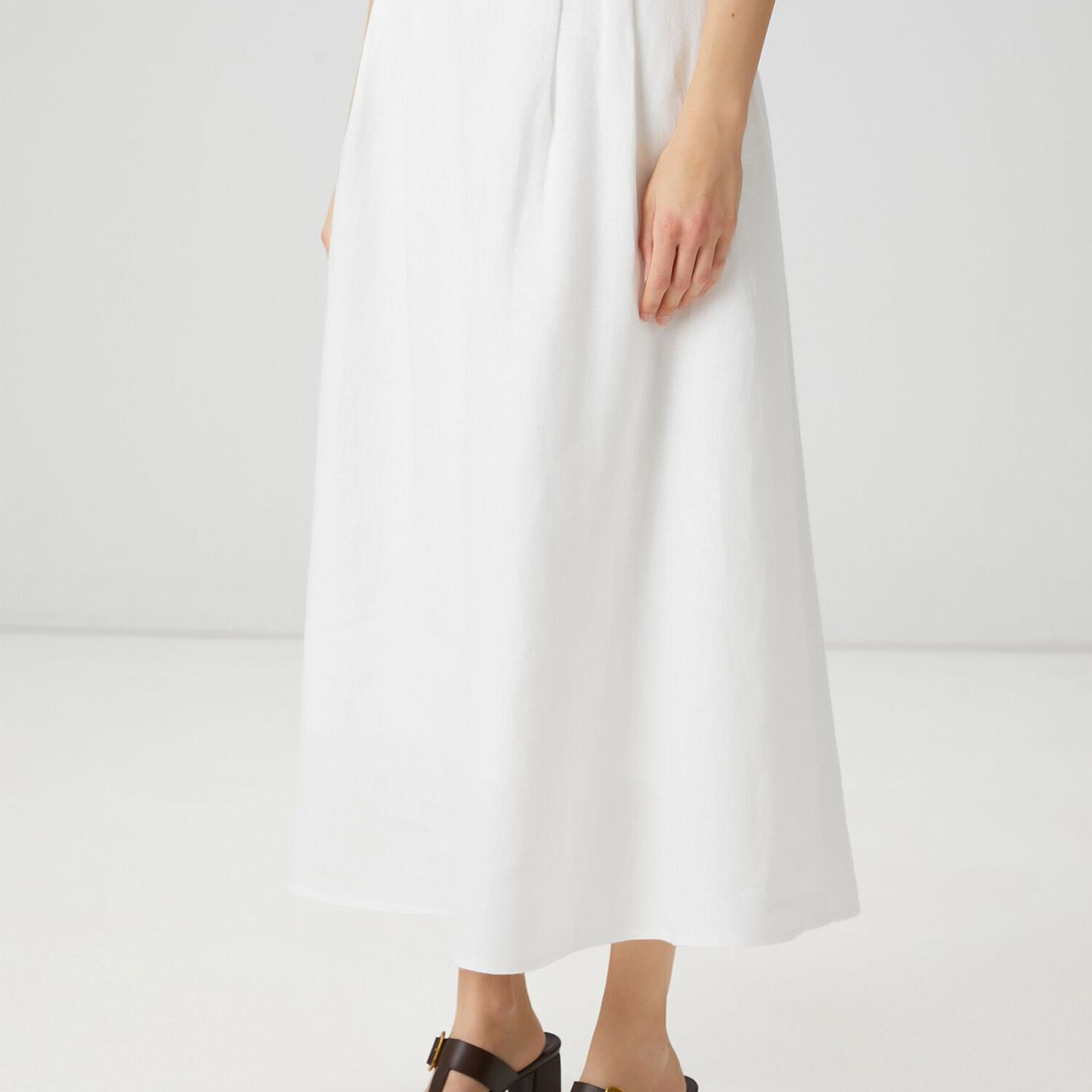 Beymen Club Kadın Kırık Beyaz Uzun Keten Etek