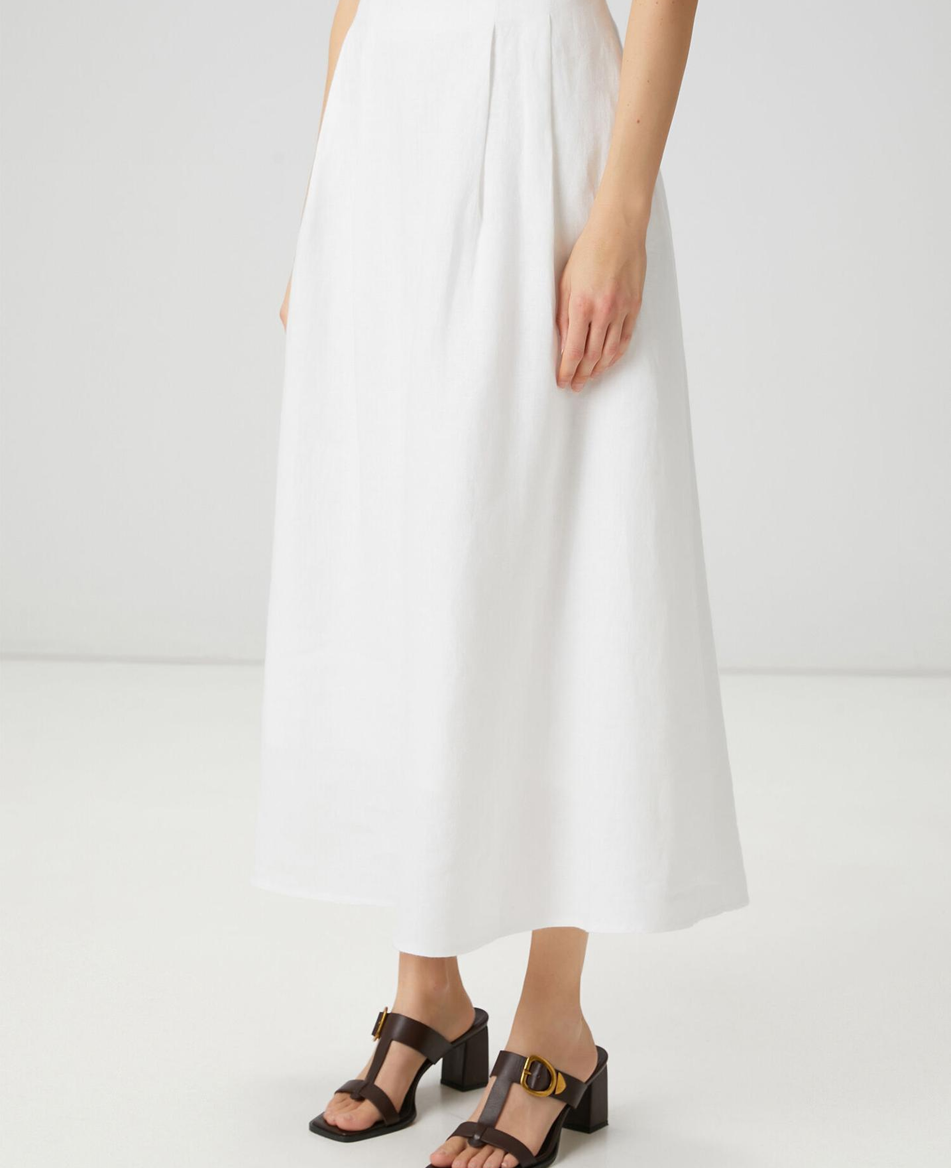 Beymen Club Kadın Kırık Beyaz Uzun Keten Etek