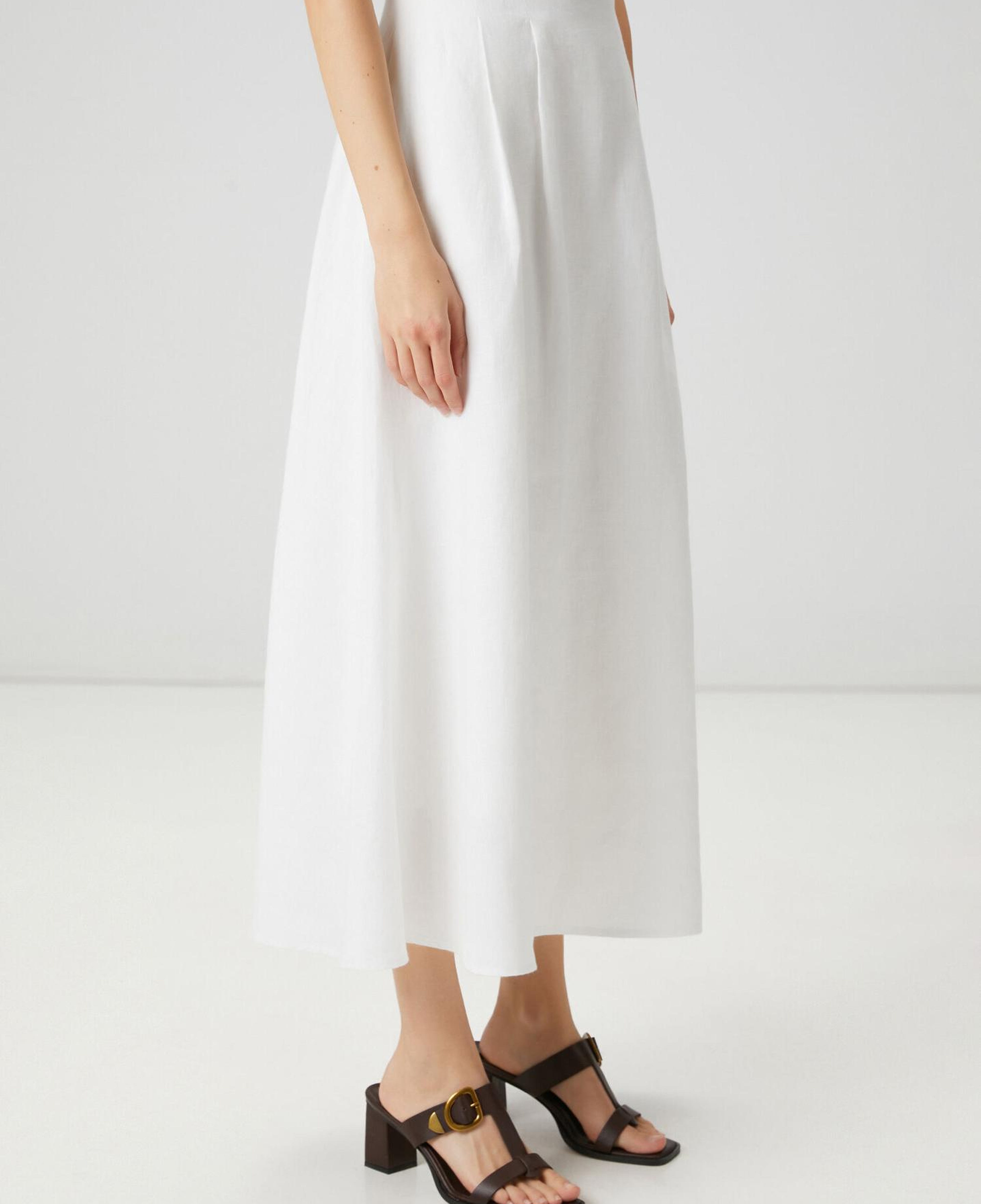 Beymen Club Kadın Kırık Beyaz Uzun Keten Etek