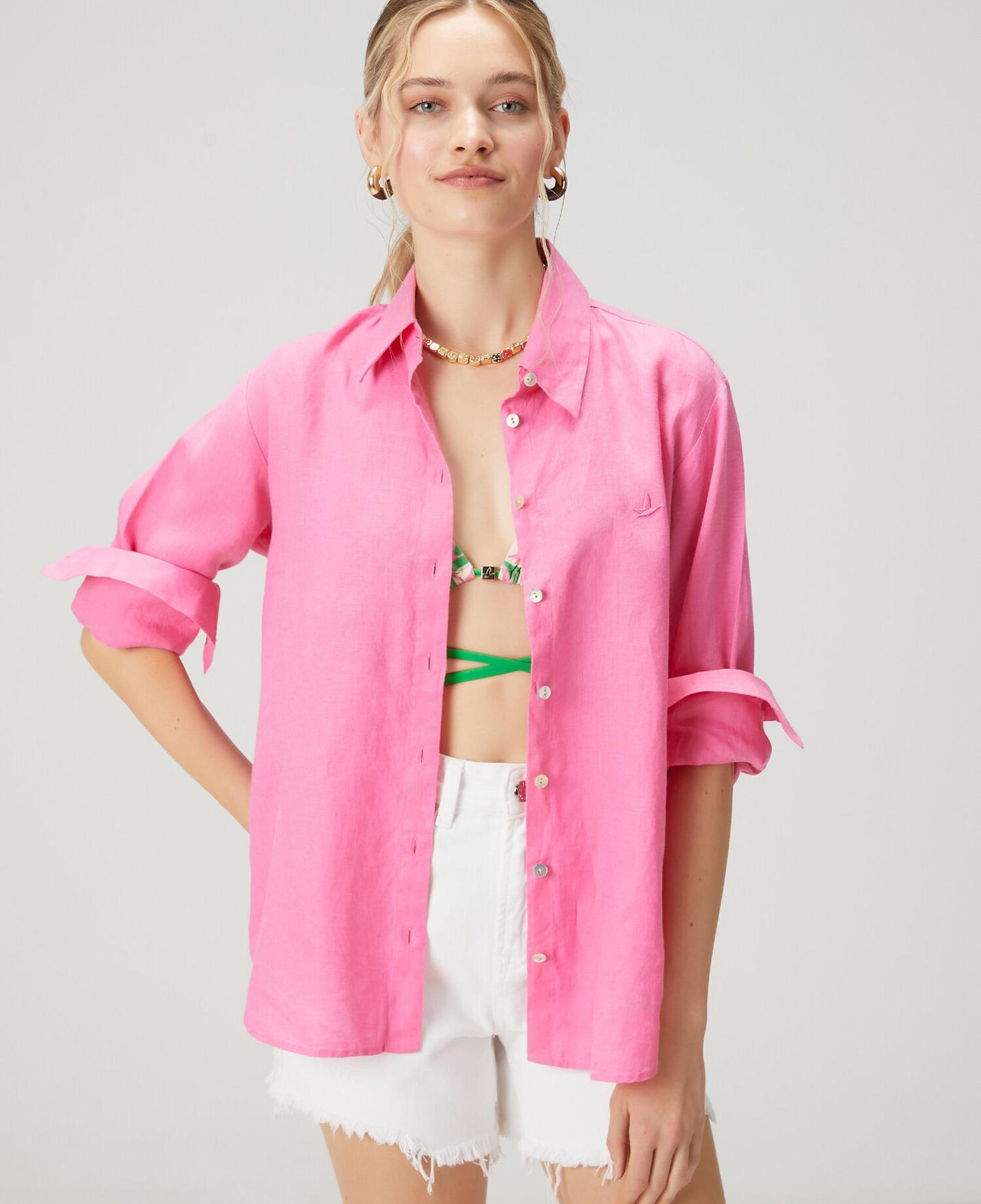 Beymen Club Kadın Pembe Keten Gömlek