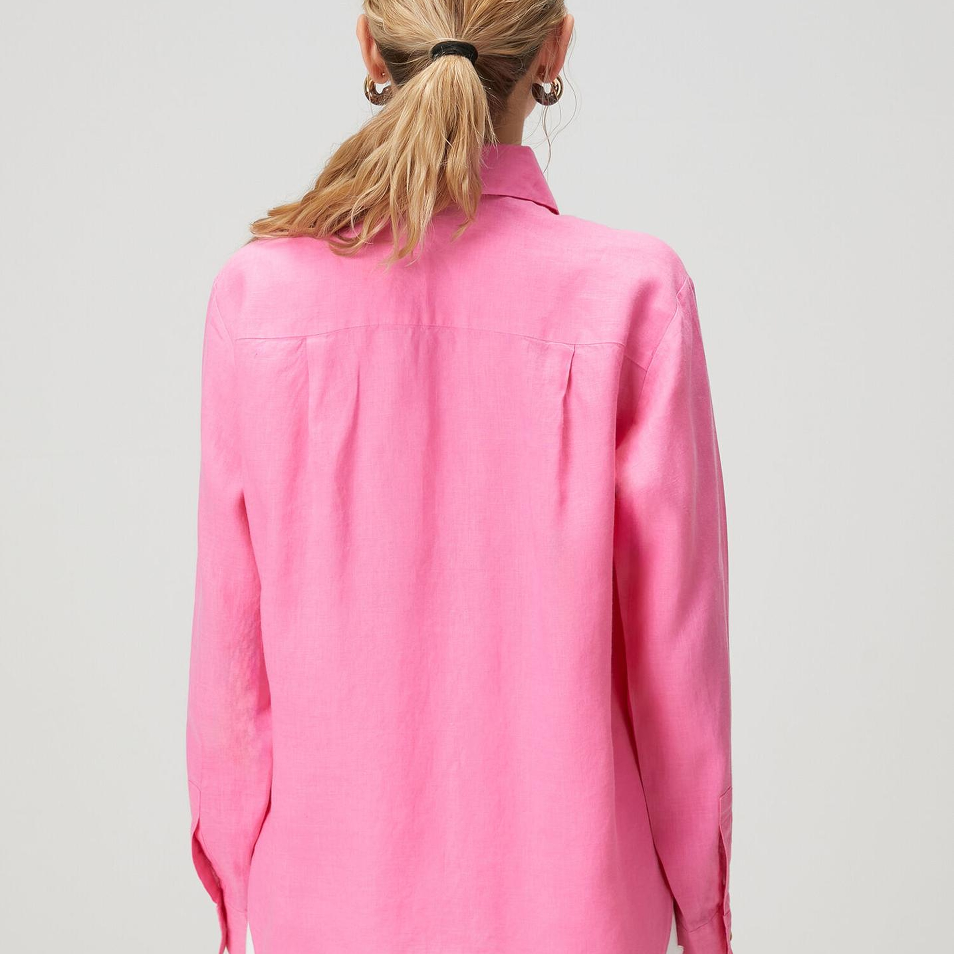 Beymen Club Kadın Pembe Keten Gömlek