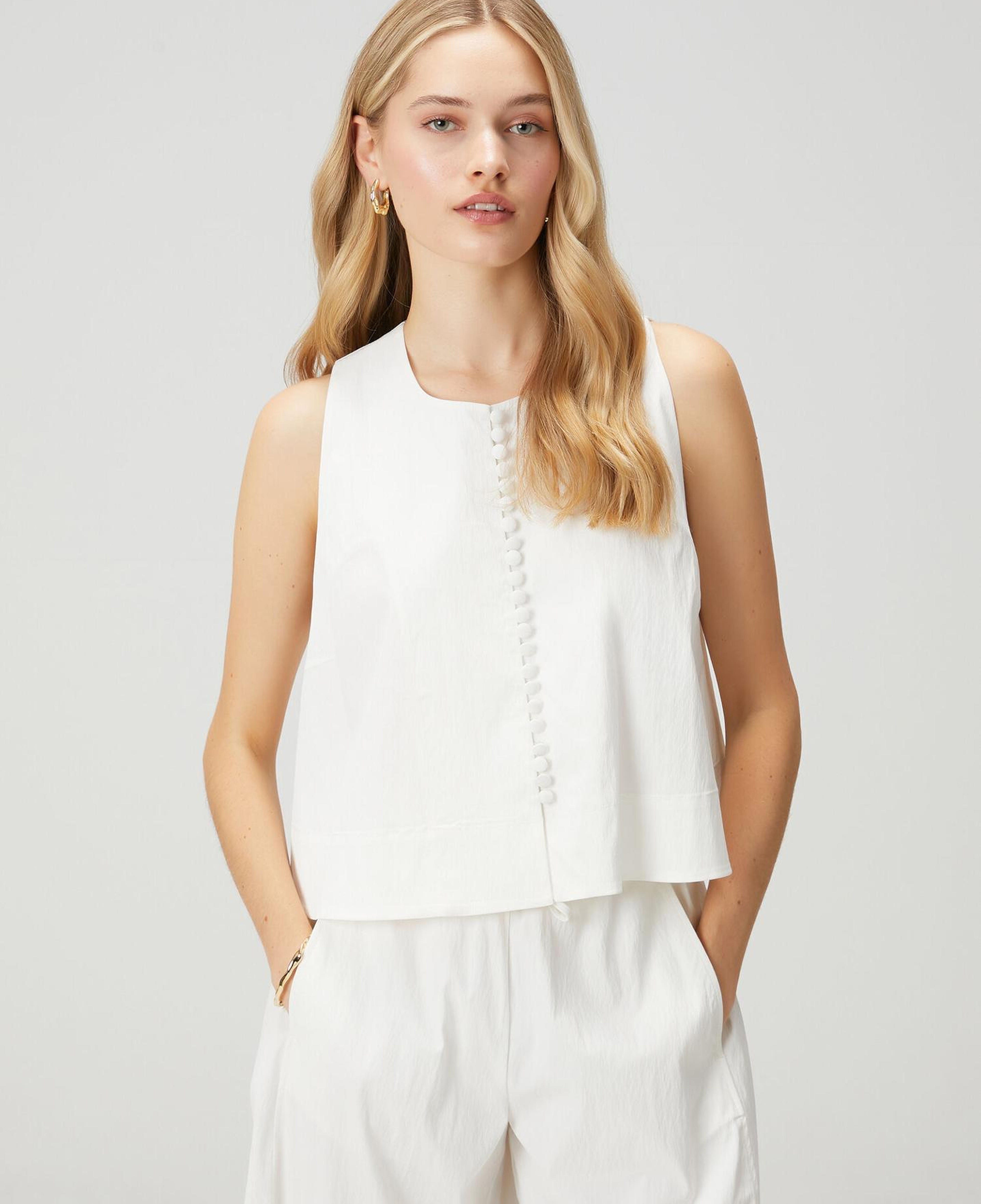 Beymen Club Kadın Kırık Beyaz Süs Düğmeli Gömlek