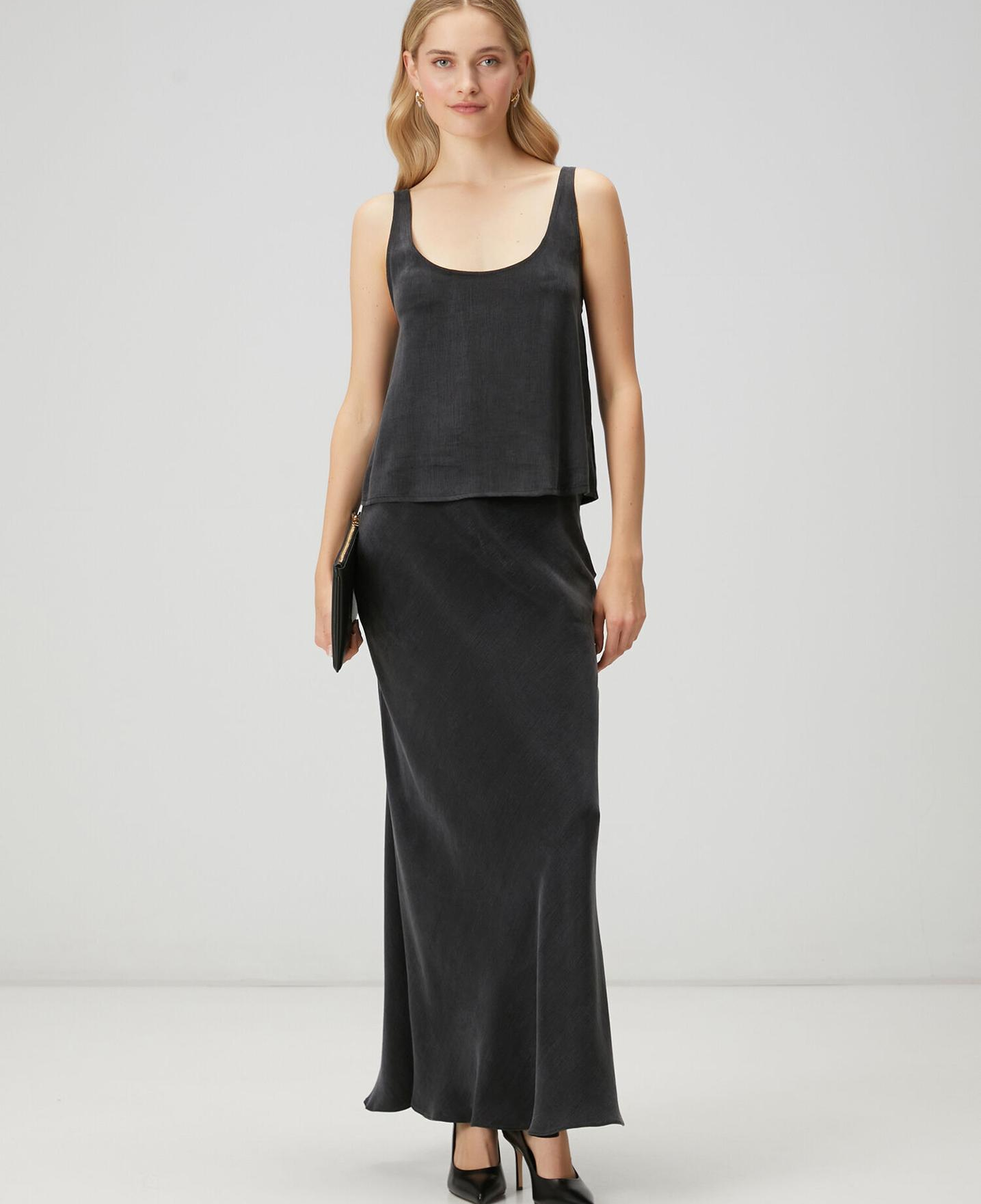Beymen Club Kadın Antrasit Maksi Etek