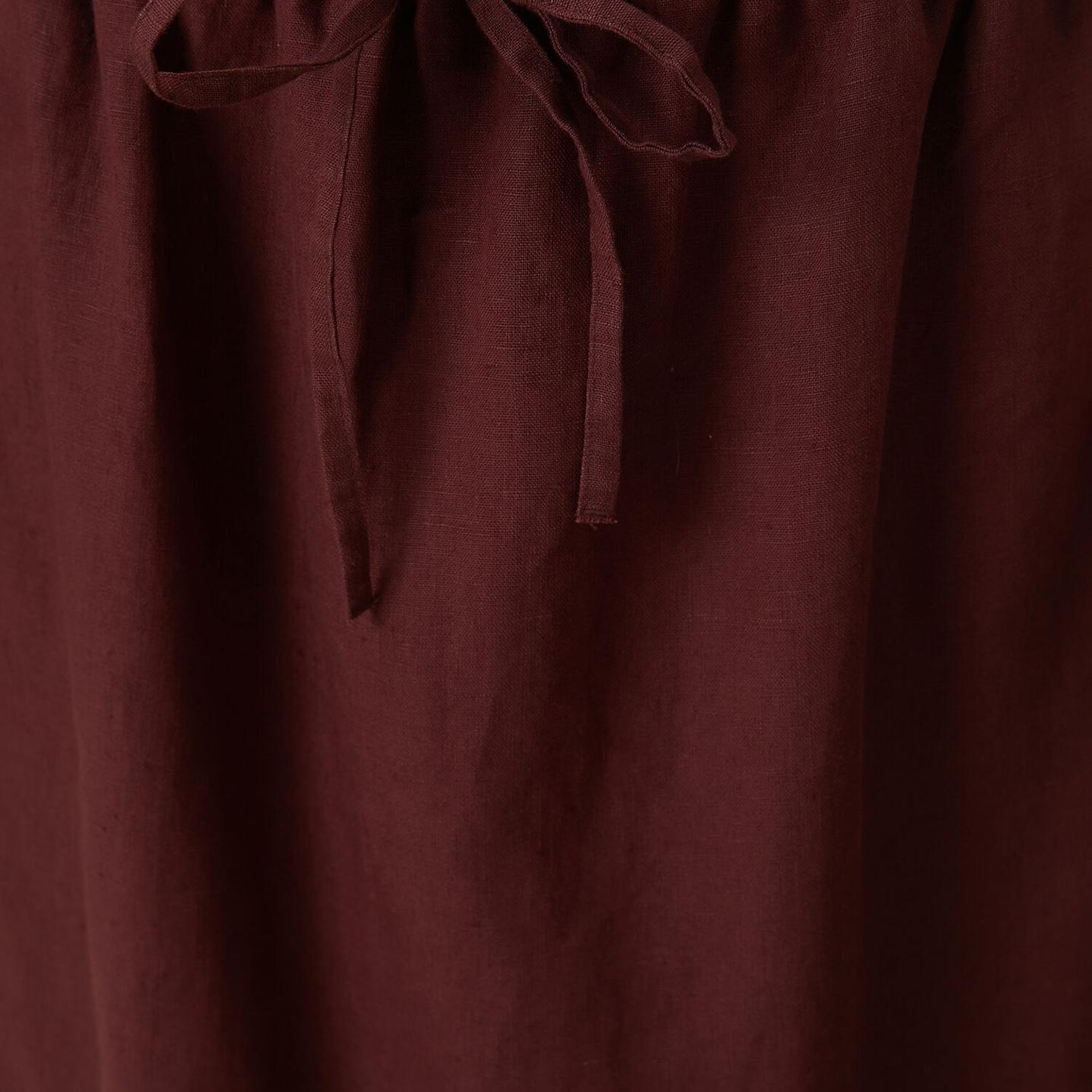 Beymen Club Kadın Mürdüm Bağcıklı Midi Keten Etek