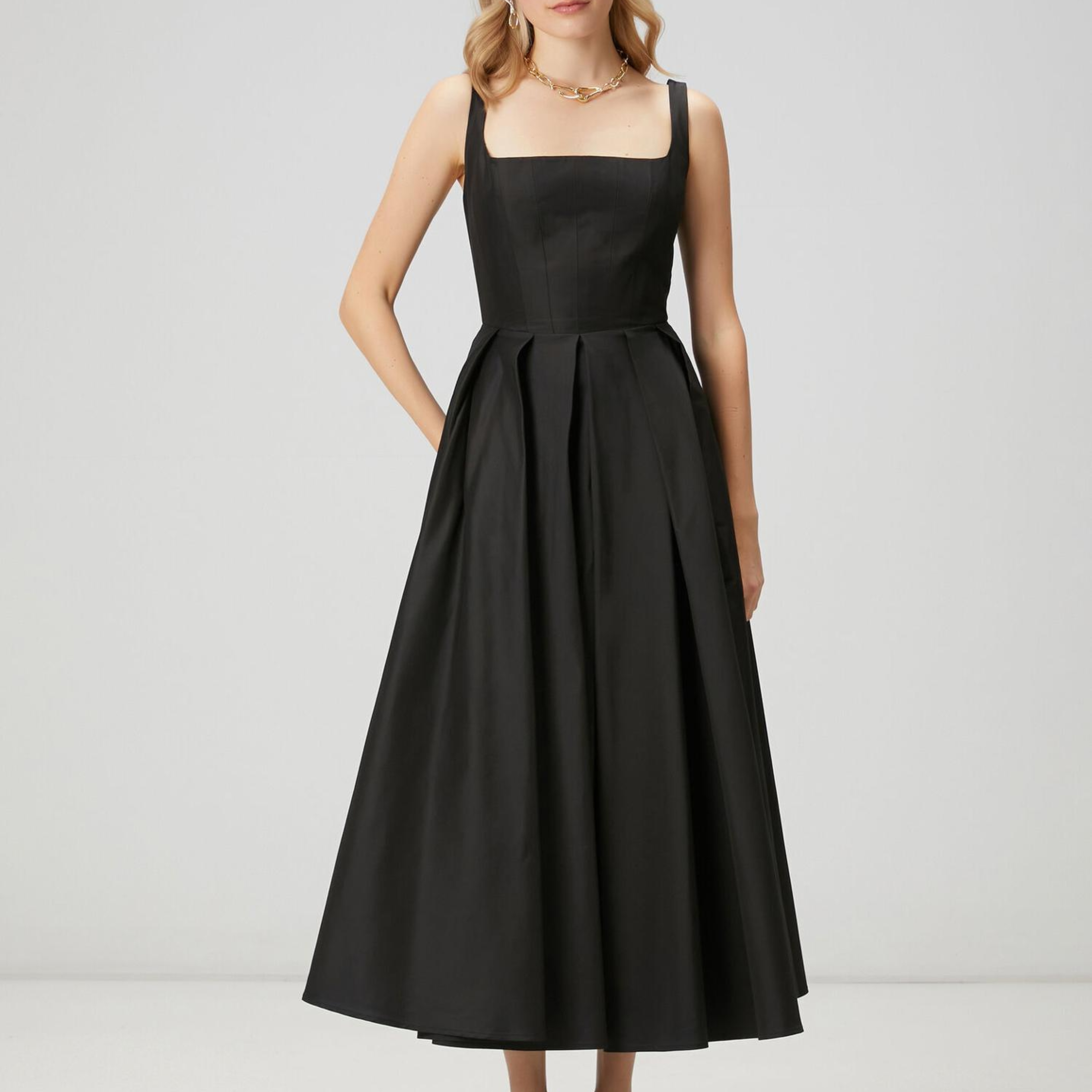 Beymen Club Kadın Siyah Maksi Tafta Elbise