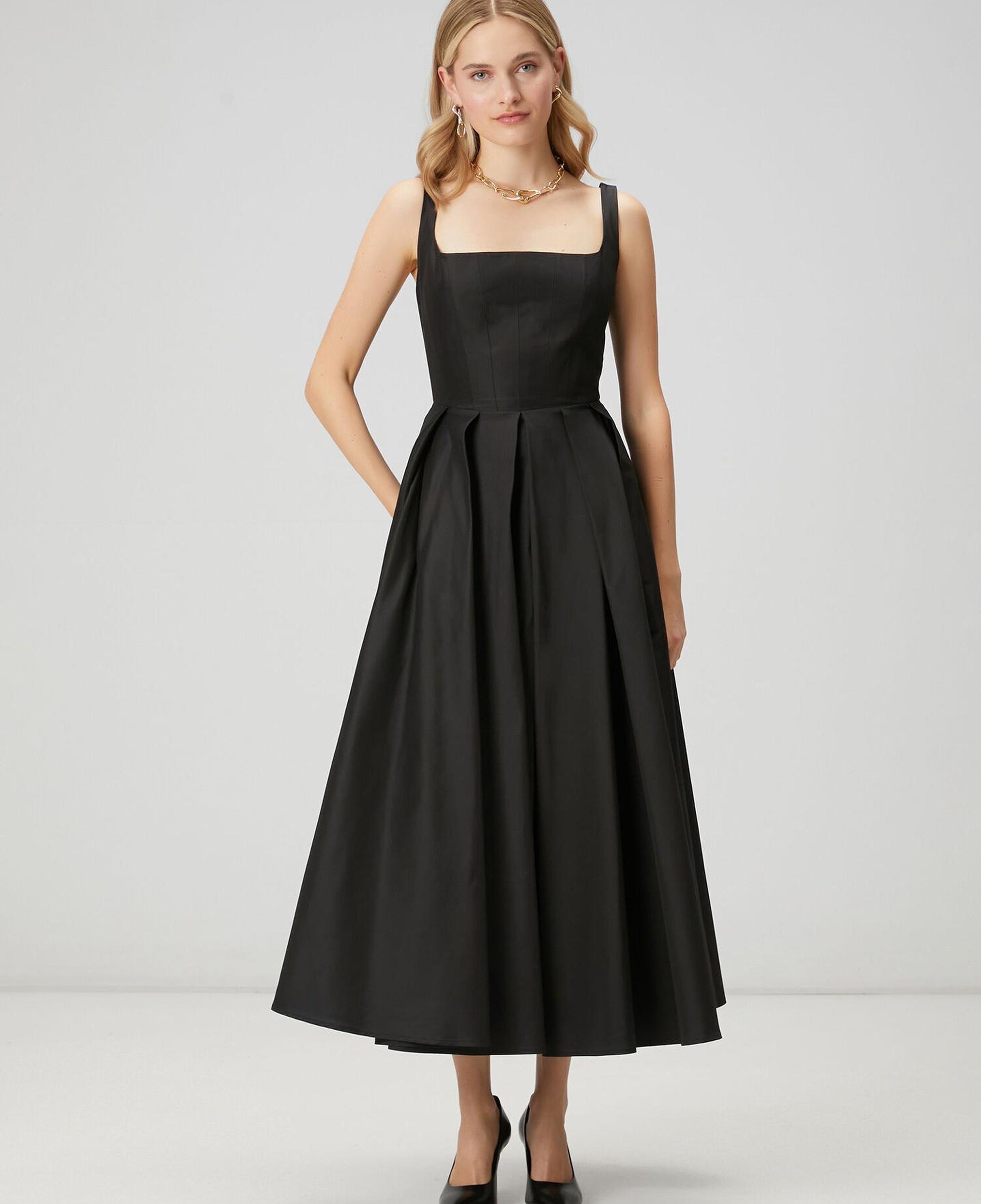 Beymen Club Kadın Siyah Maksi Tafta Elbise