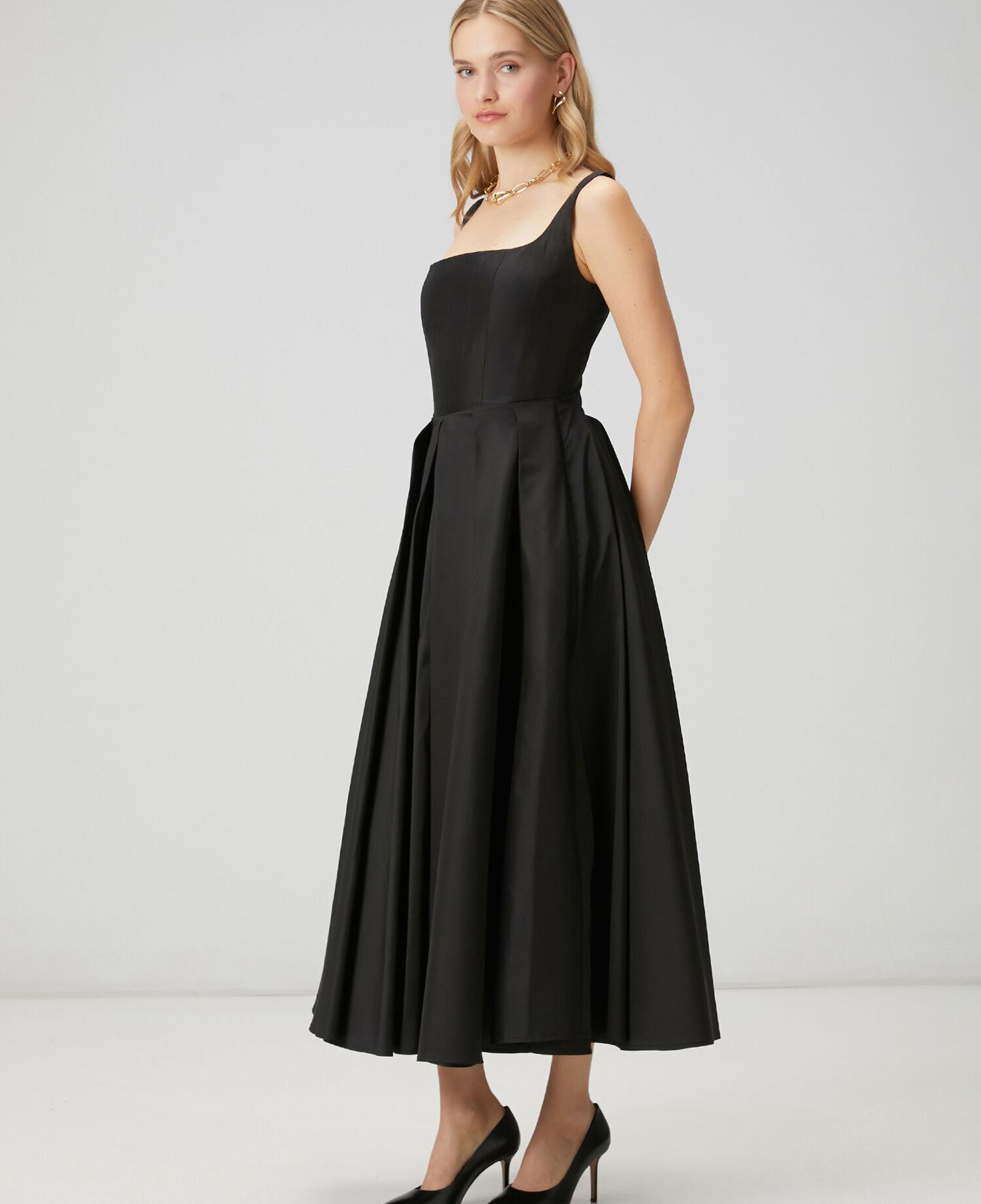 Beymen Club Kadın Siyah Maksi Tafta Elbise