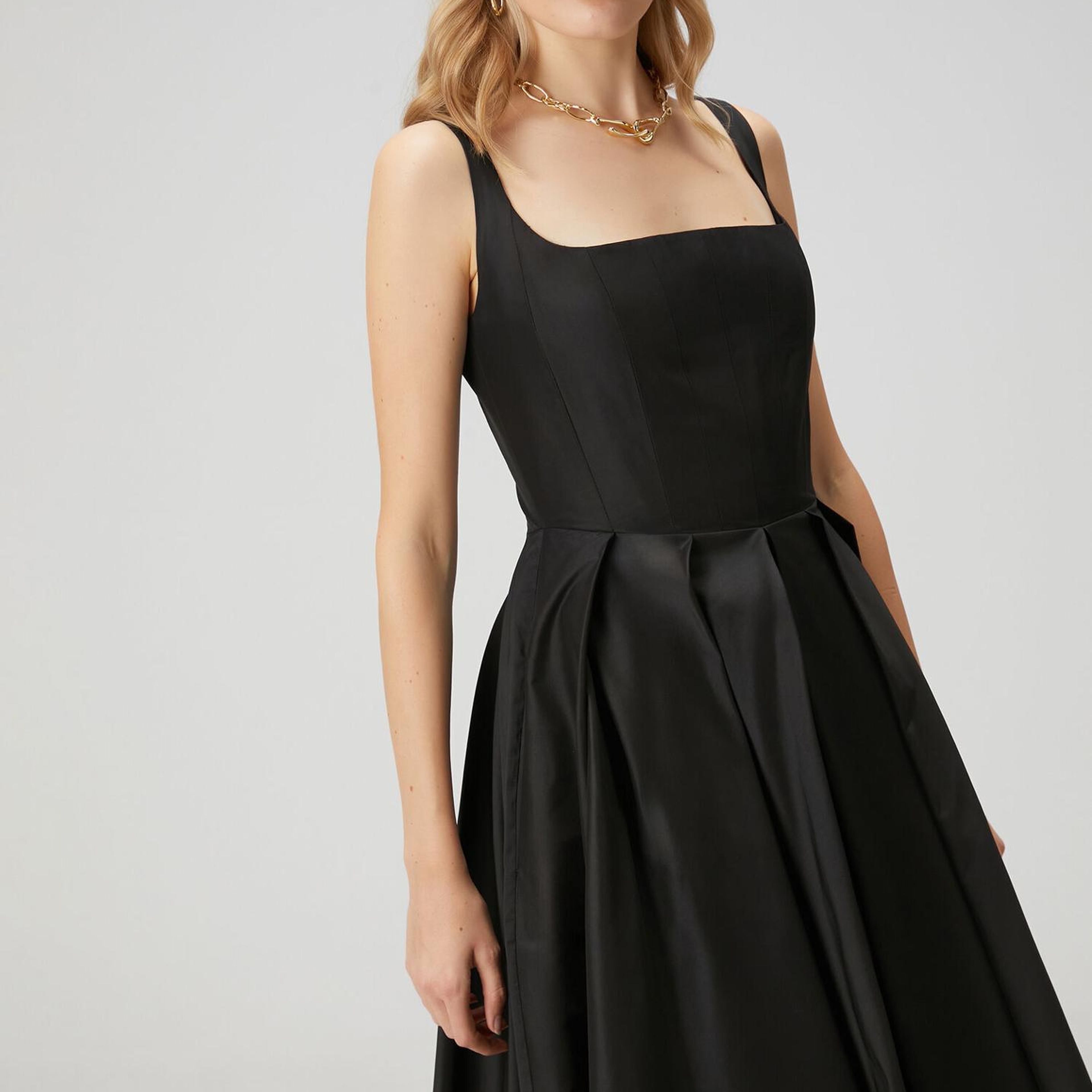 Beymen Club Kadın Siyah Maksi Tafta Elbise