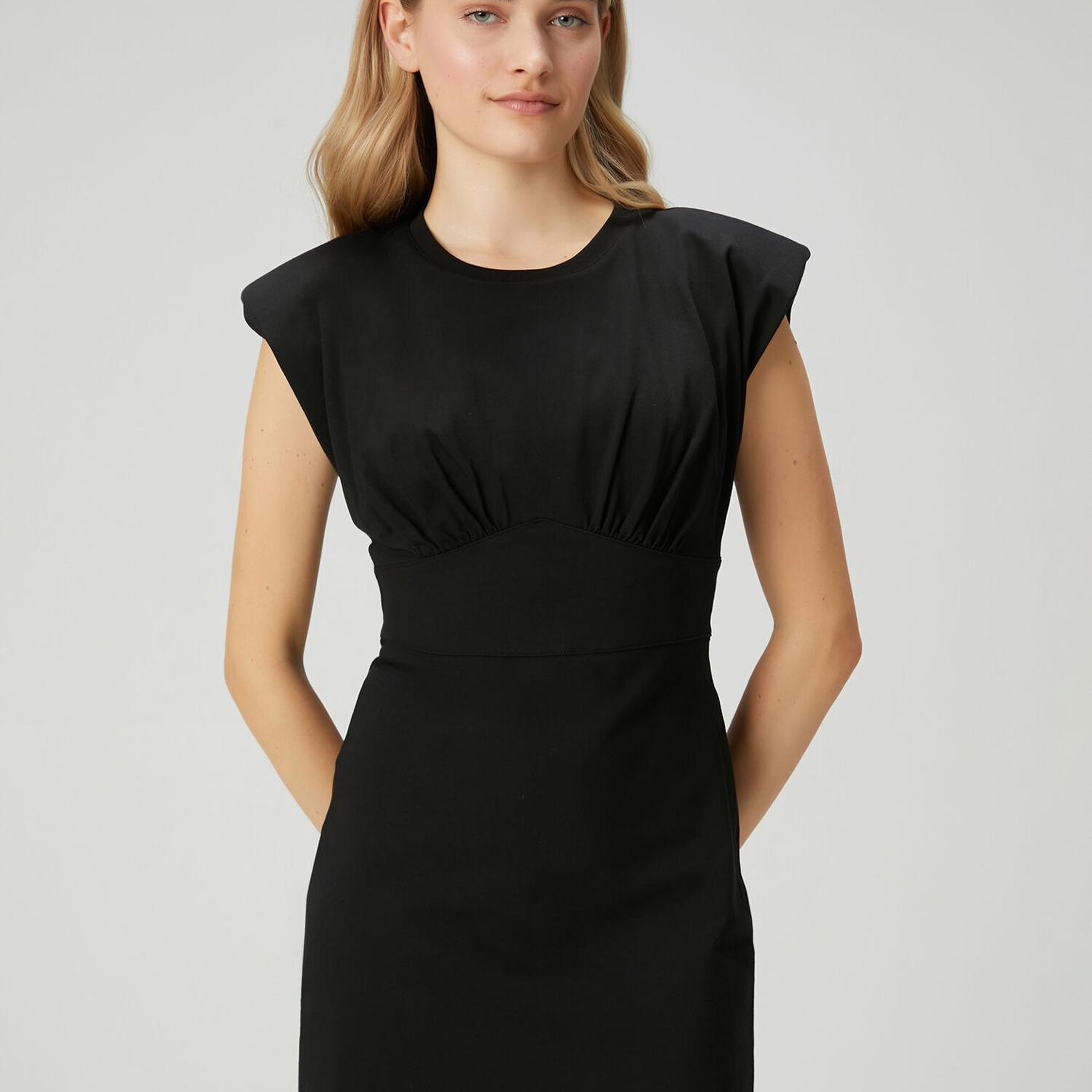 Beymen Club Kadın Siyah Beli Korsajlı Mini Elbise