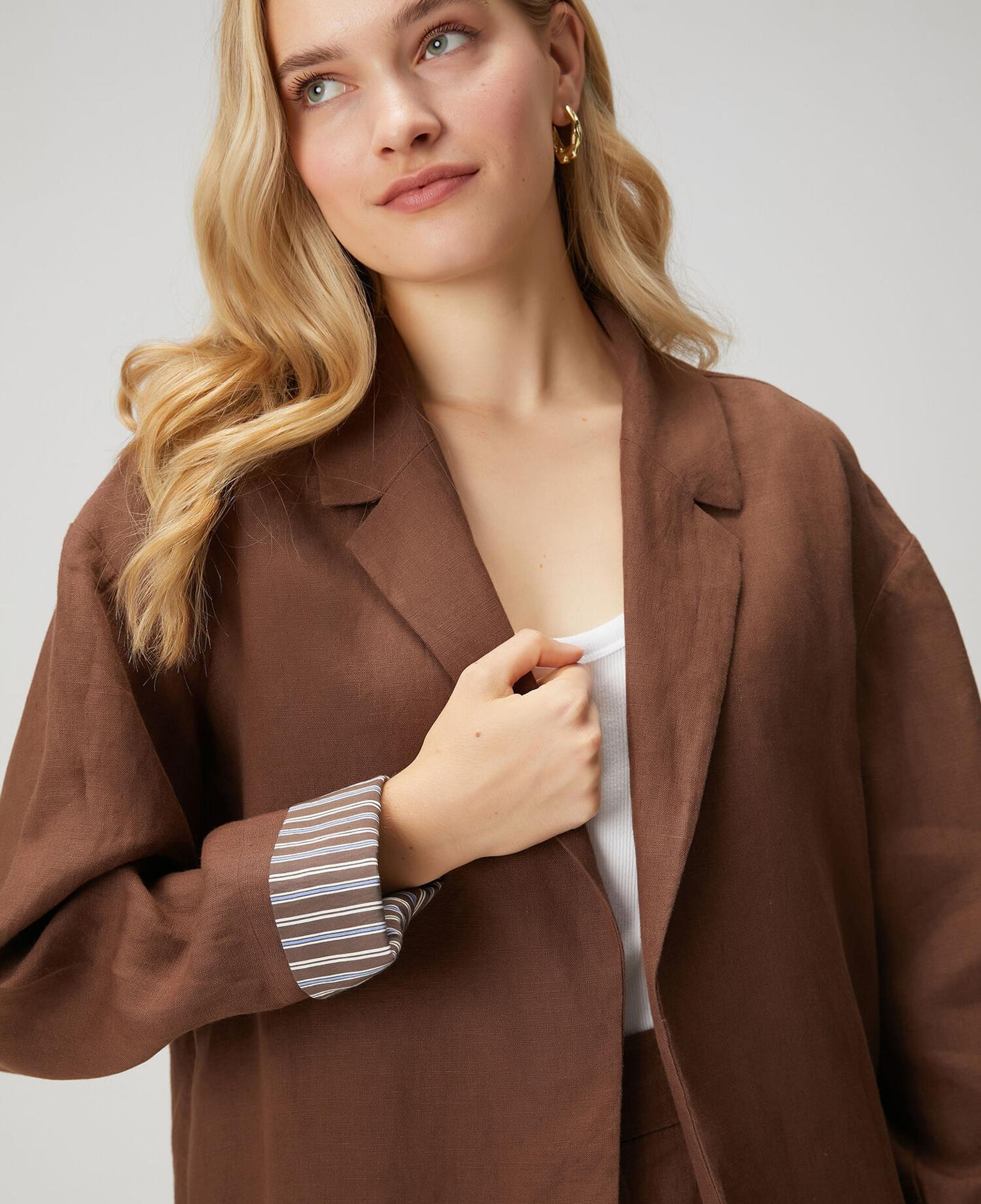 Beymen Club Kadın Açık Kahverengi Keten Ceket