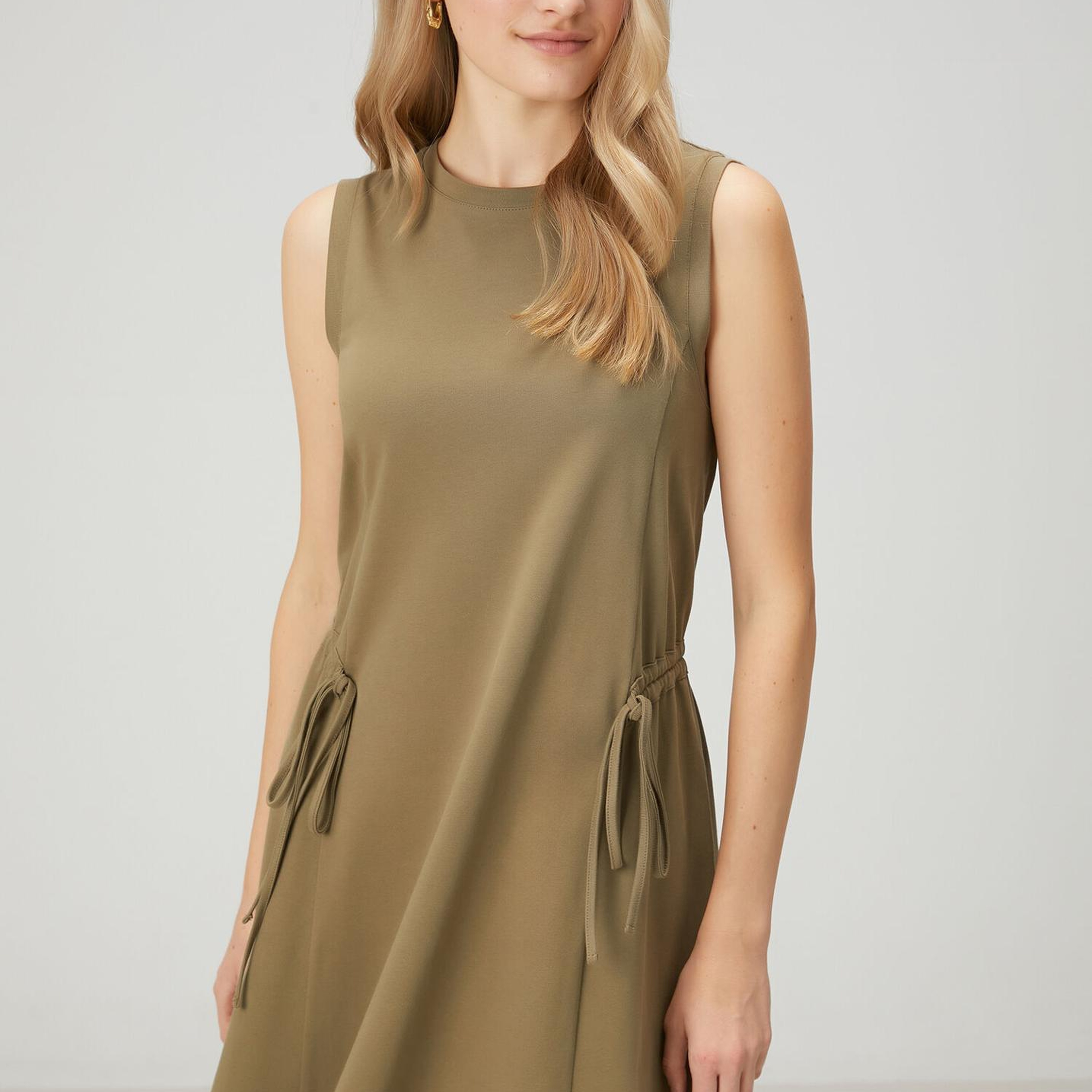 Beymen Club Kadın Haki Büzgü Detaylı Uzun Elbise