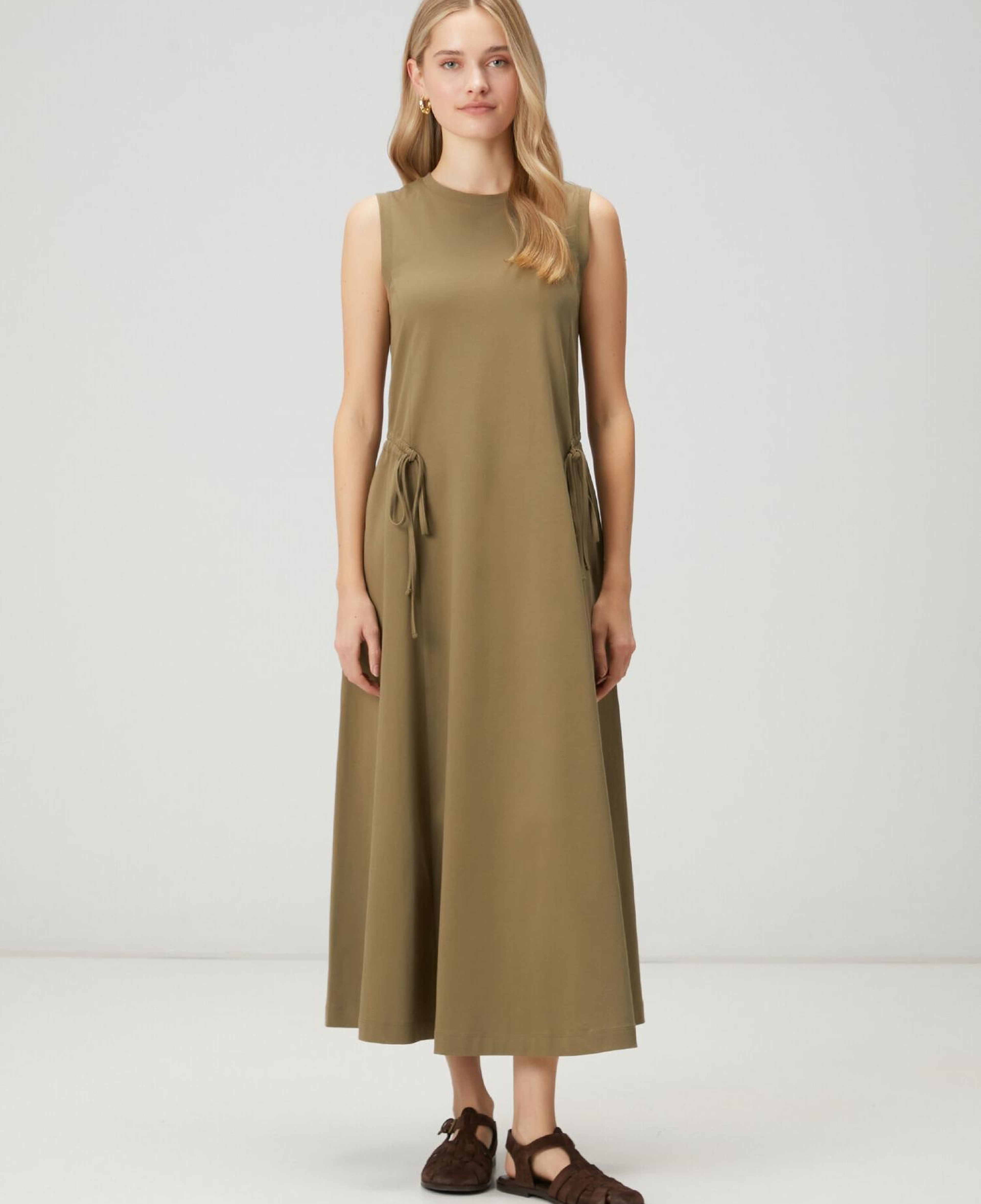 Beymen Club Kadın Haki Büzgü Detaylı Uzun Elbise