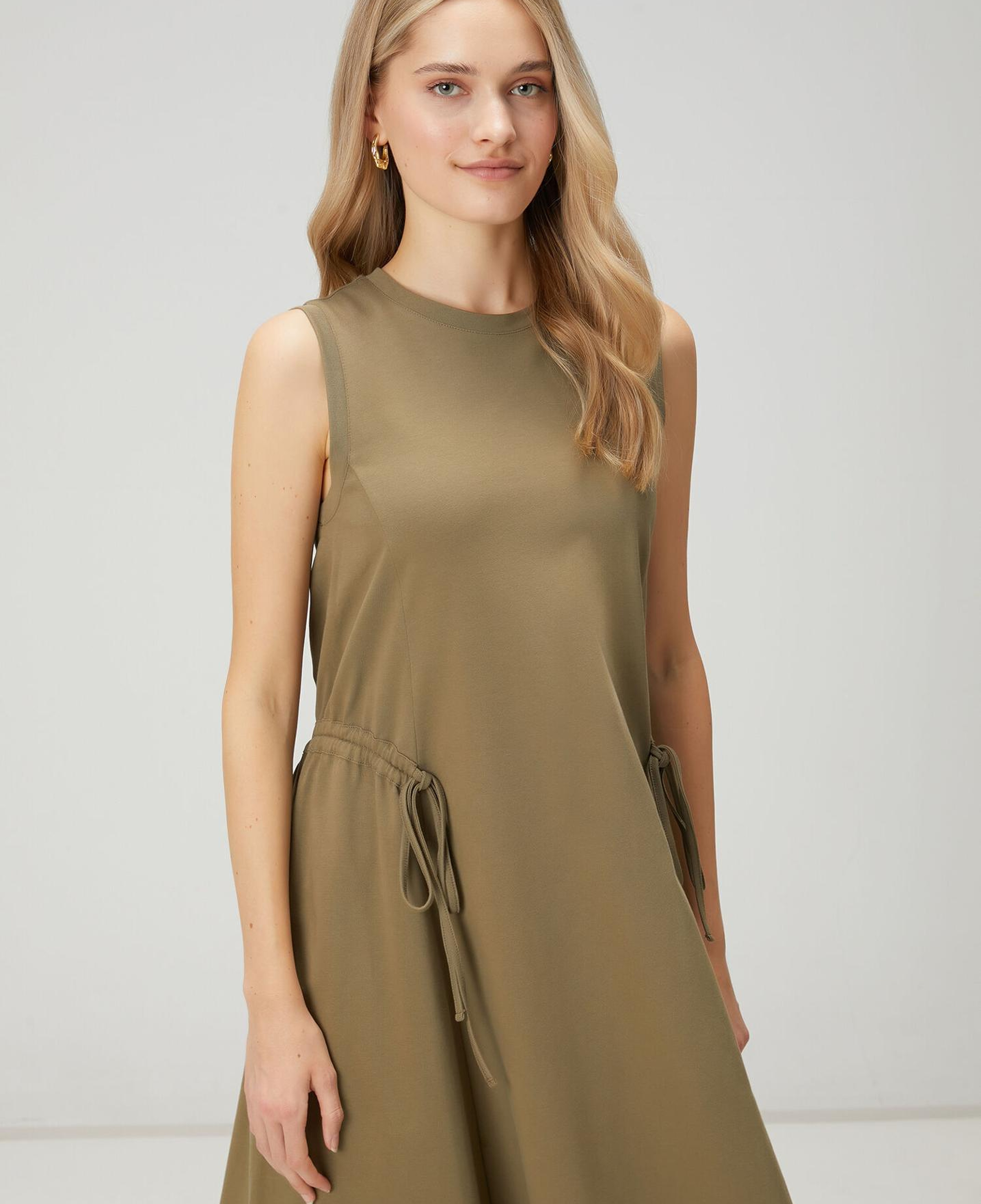 Beymen Club Kadın Haki Büzgü Detaylı Uzun Elbise