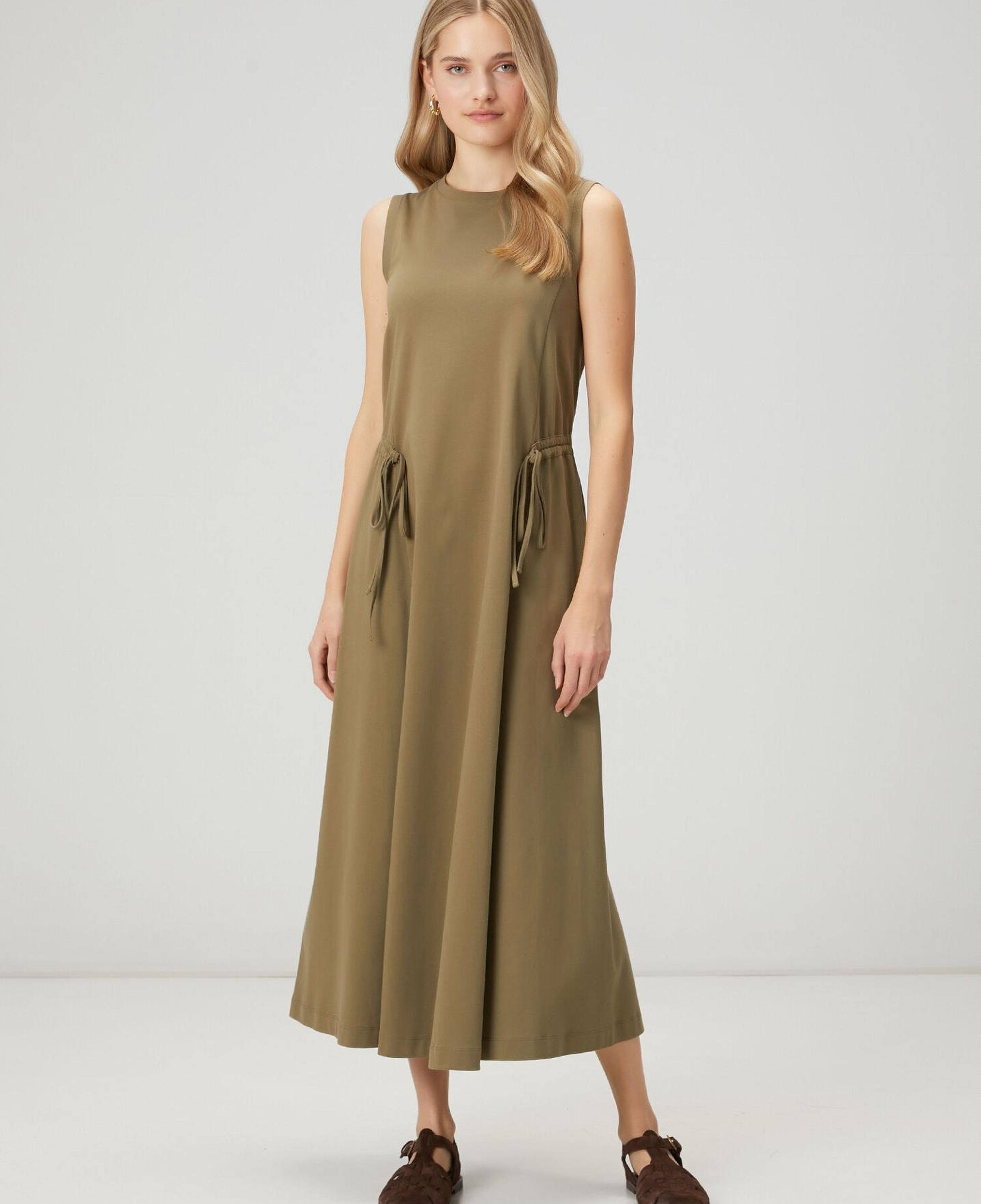 Beymen Club Kadın Haki Büzgü Detaylı Uzun Elbise