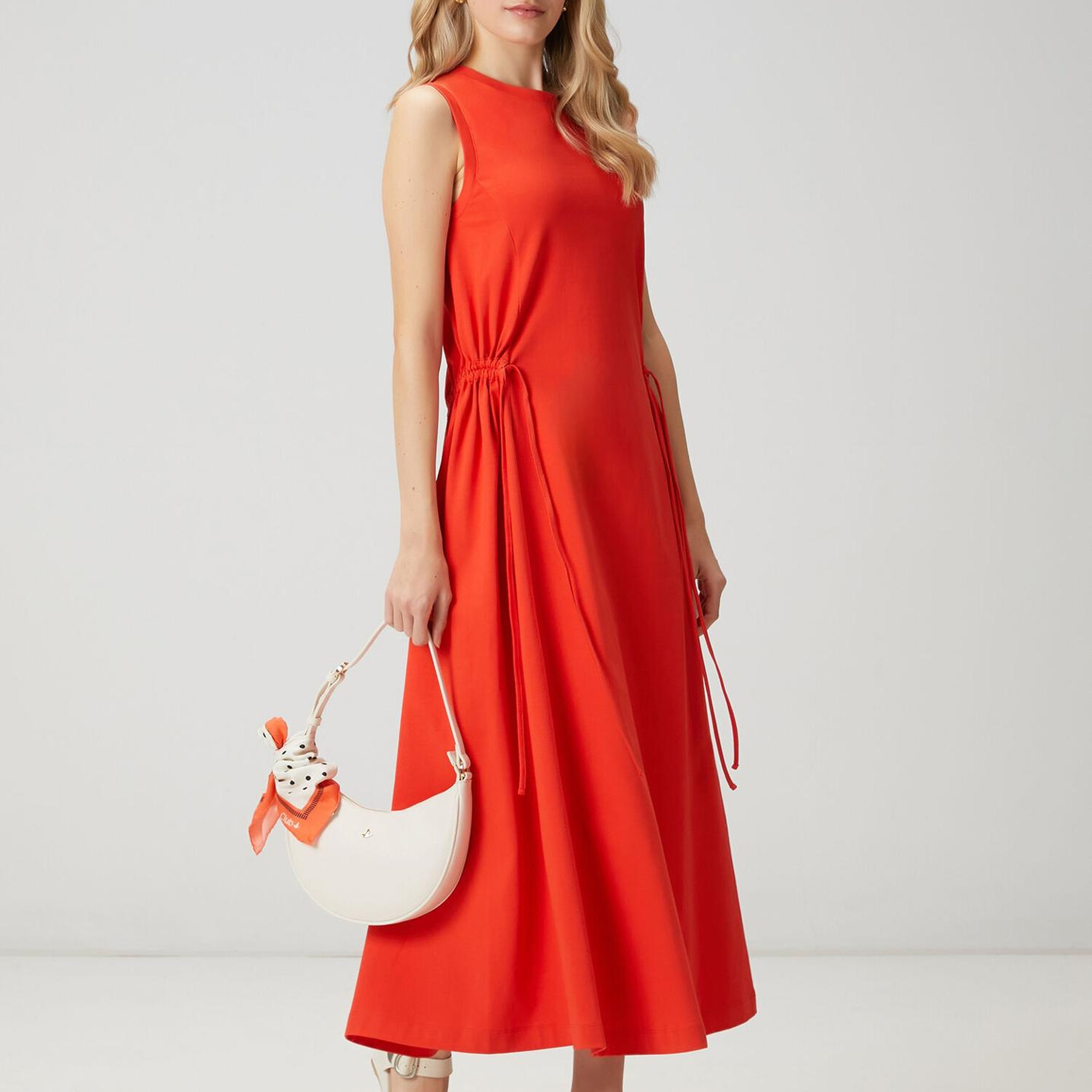 Beymen Club Kadın Kırmızı Büzgü Detaylı Uzun Elbise