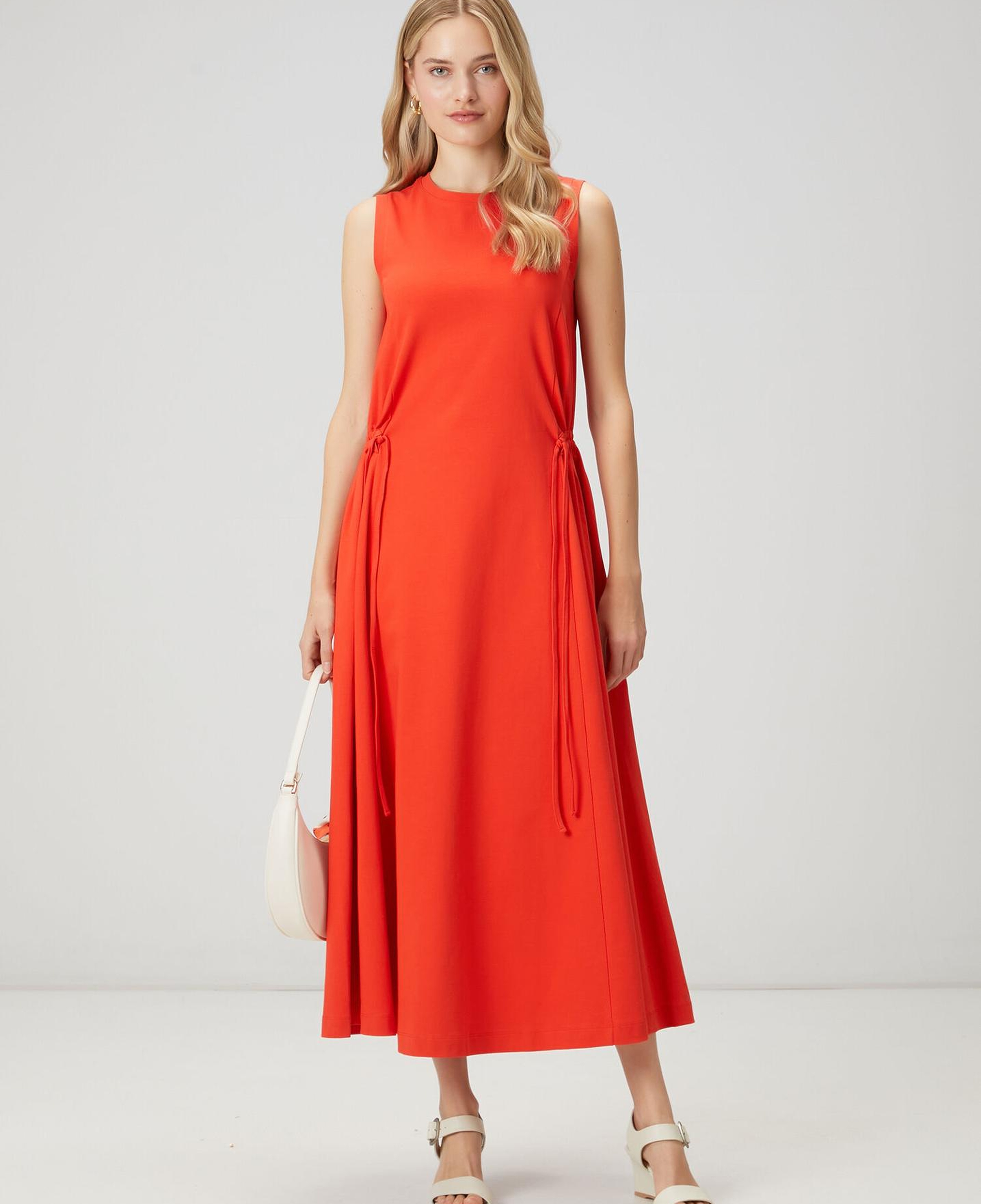 Beymen Club Kadın Kırmızı Büzgü Detaylı Uzun Elbise