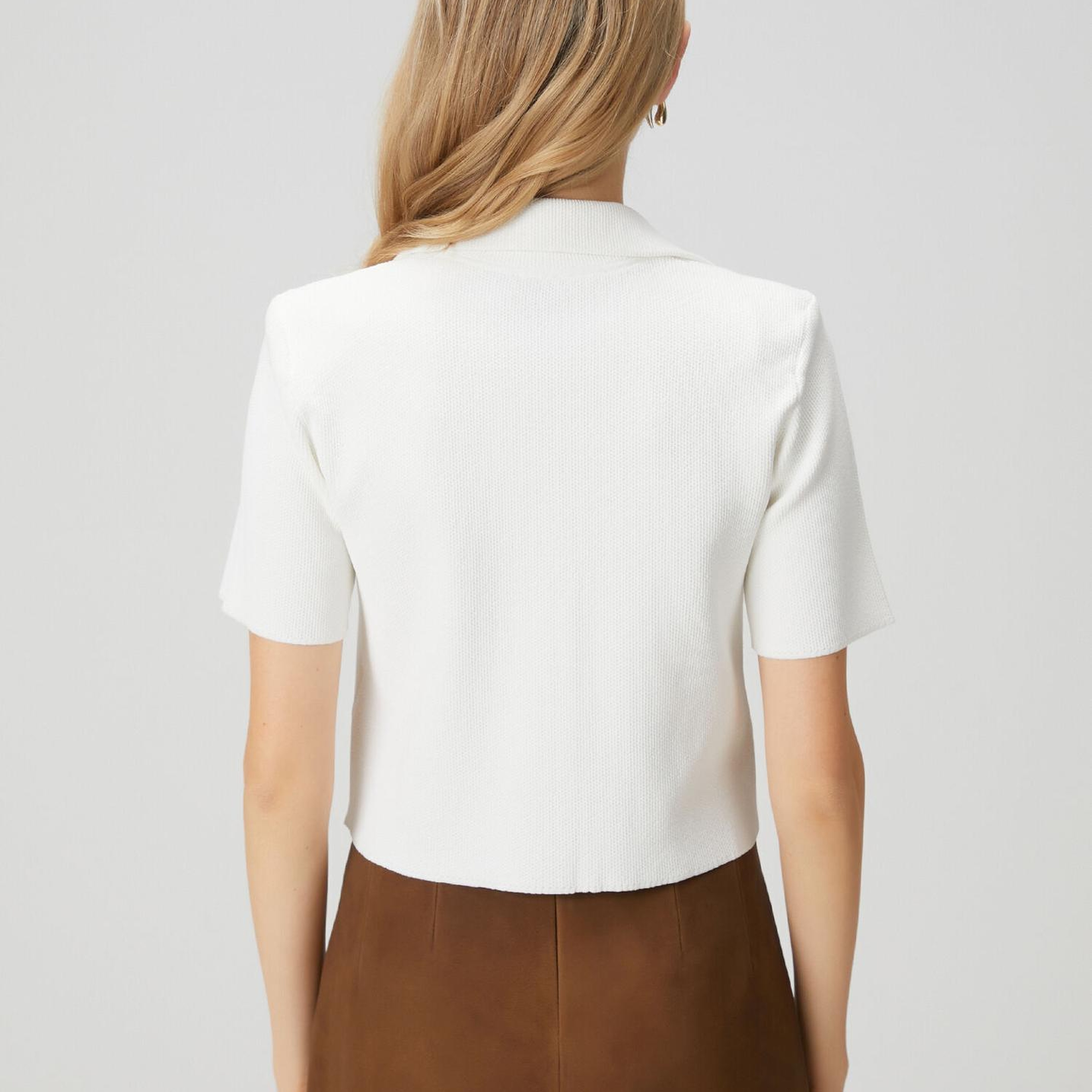 Beymen Club Kadın Kırık Beyaz Crop Triko Ceket