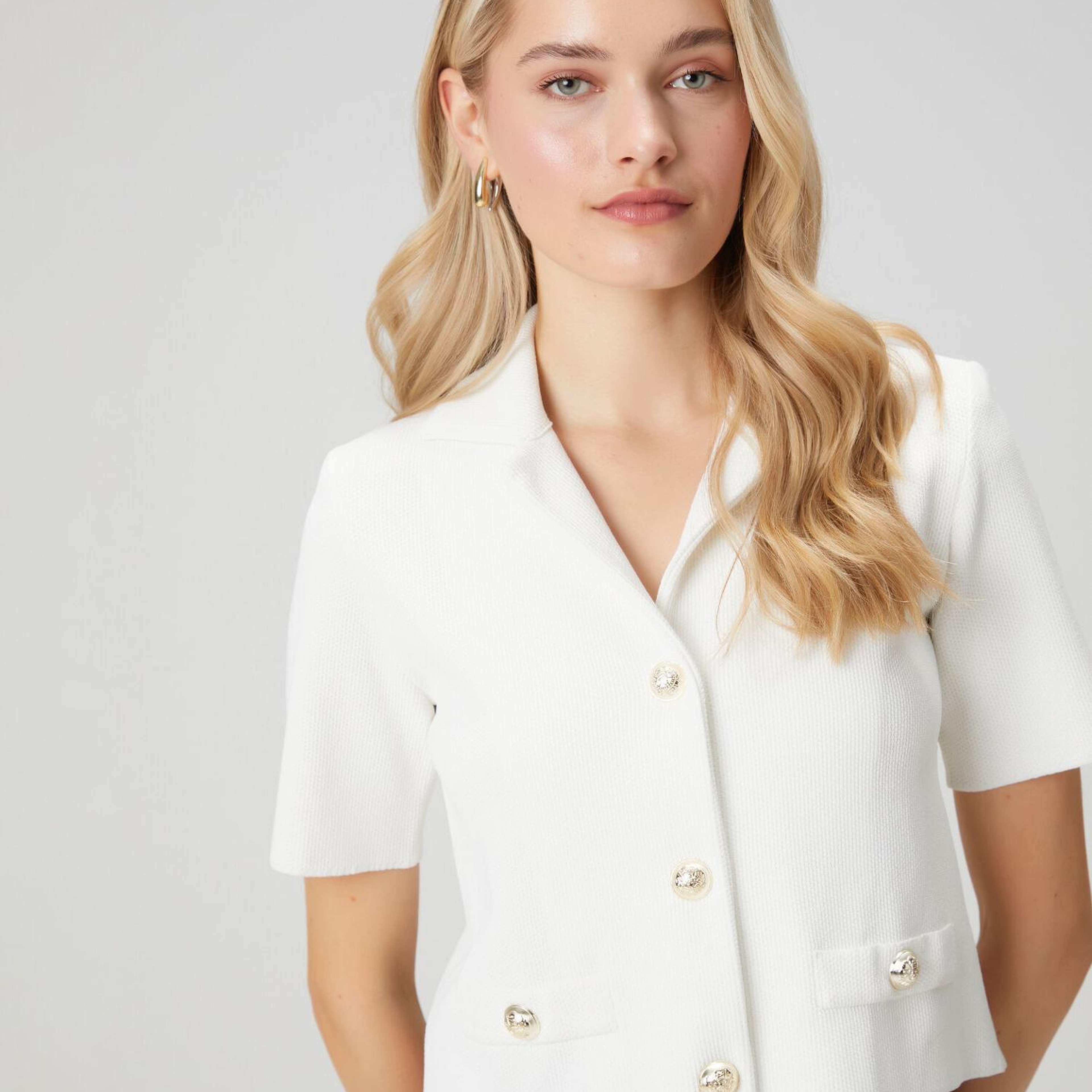 Beymen Club Kadın Kırık Beyaz Crop Triko Ceket