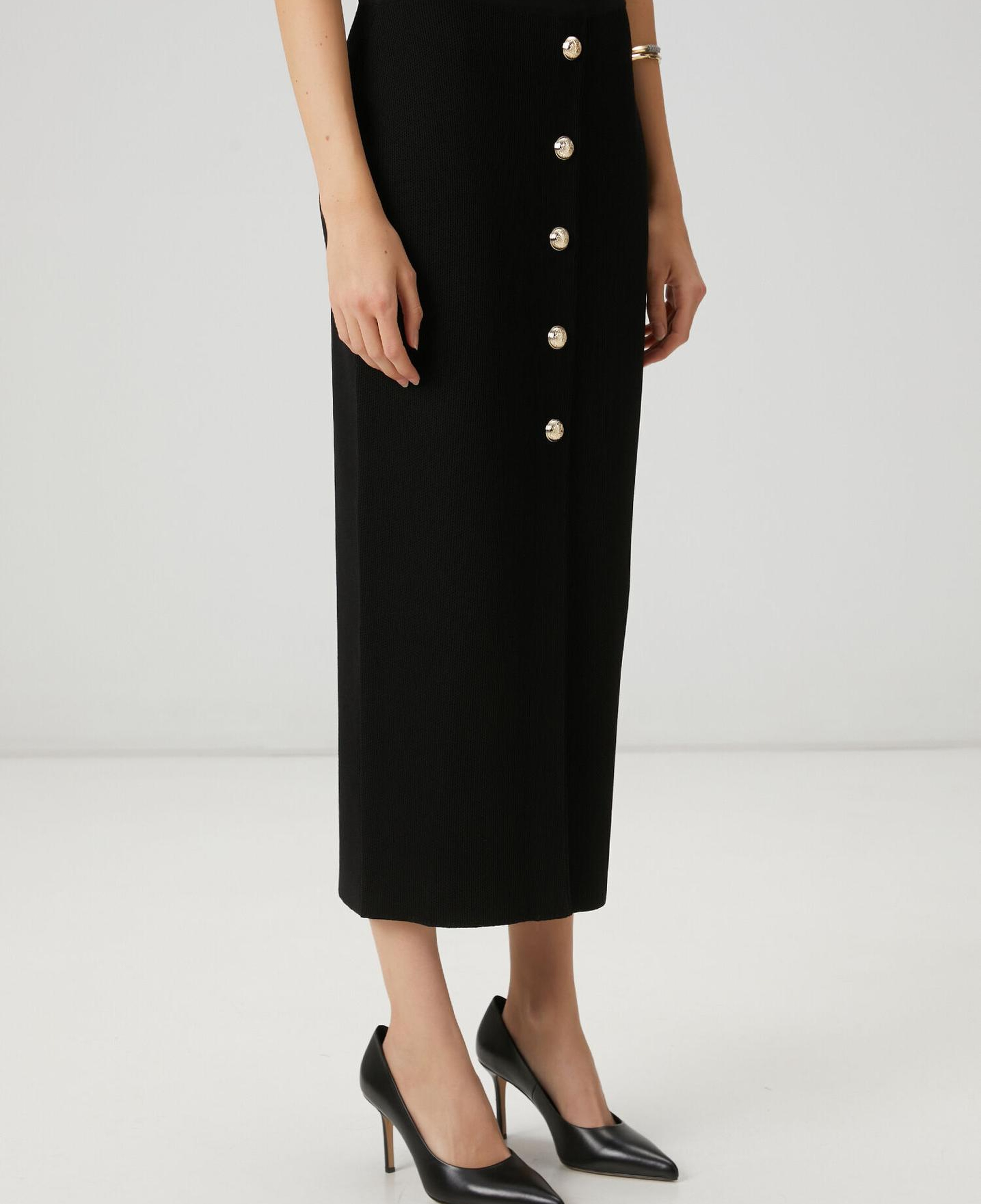 Beymen Club Kadın Siyah Midi Kalem Triko Etek