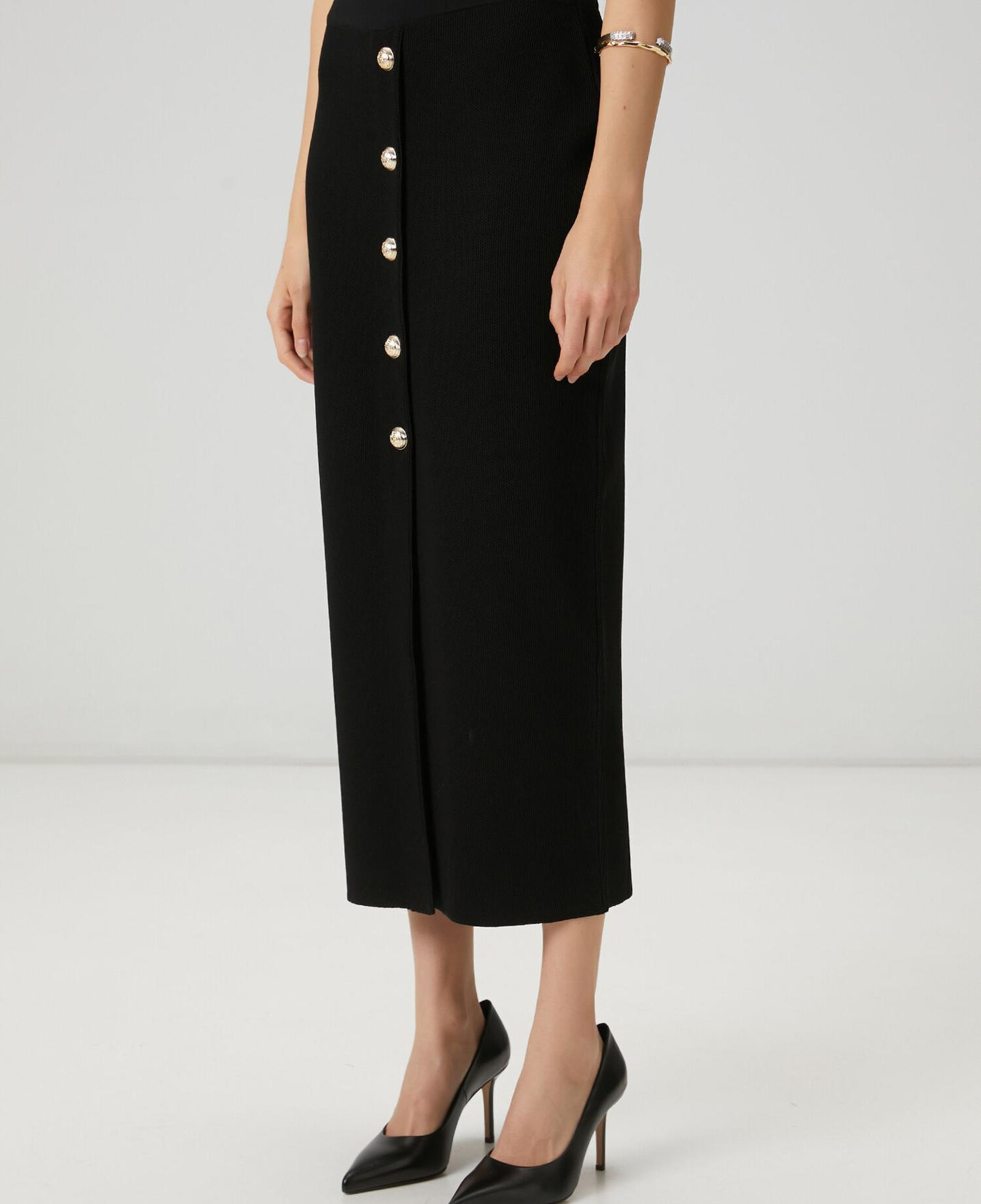 Beymen Club Kadın Siyah Midi Kalem Triko Etek