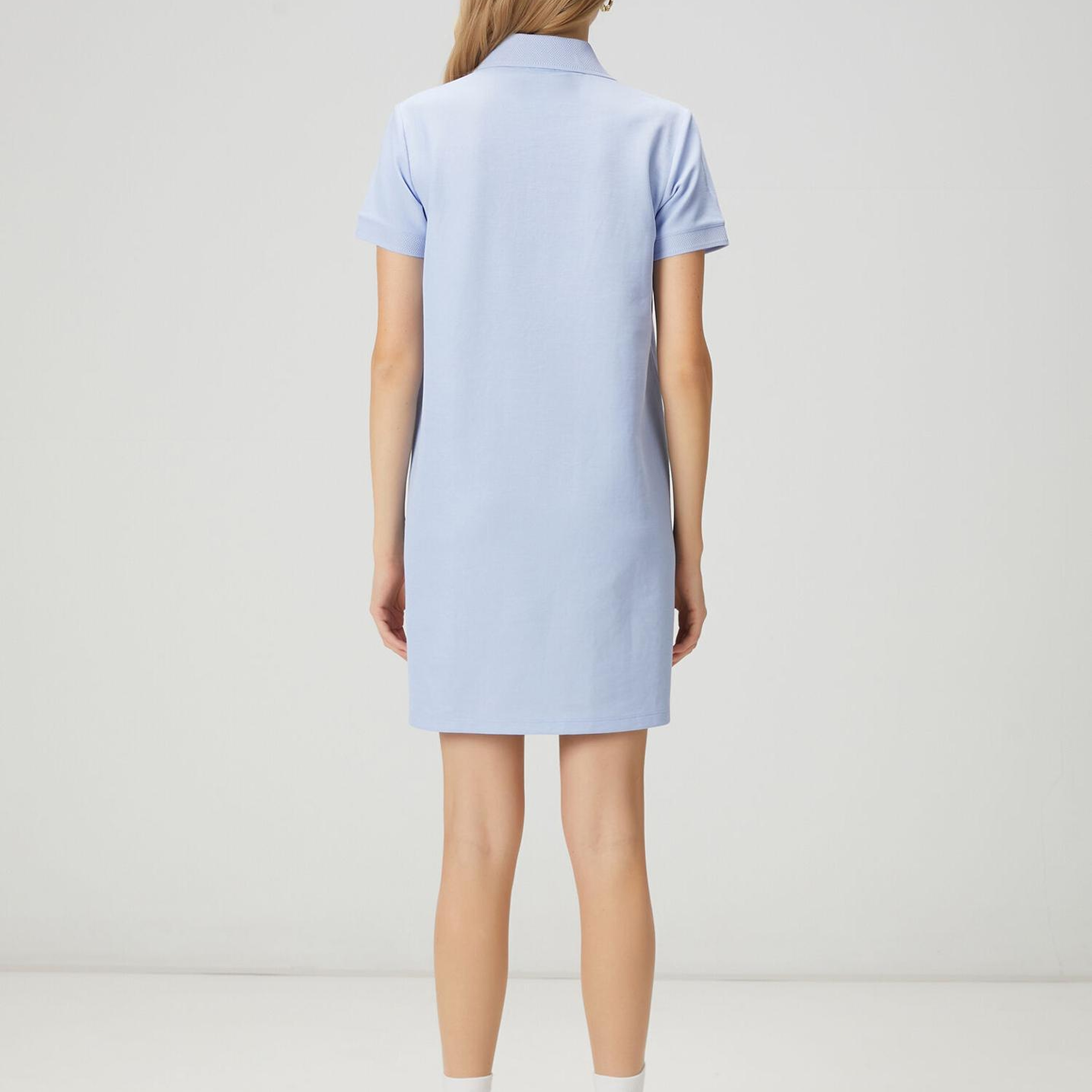 Beymen Club Kadın Açık Mavi Petek Dokulu Mini Polo Elbise