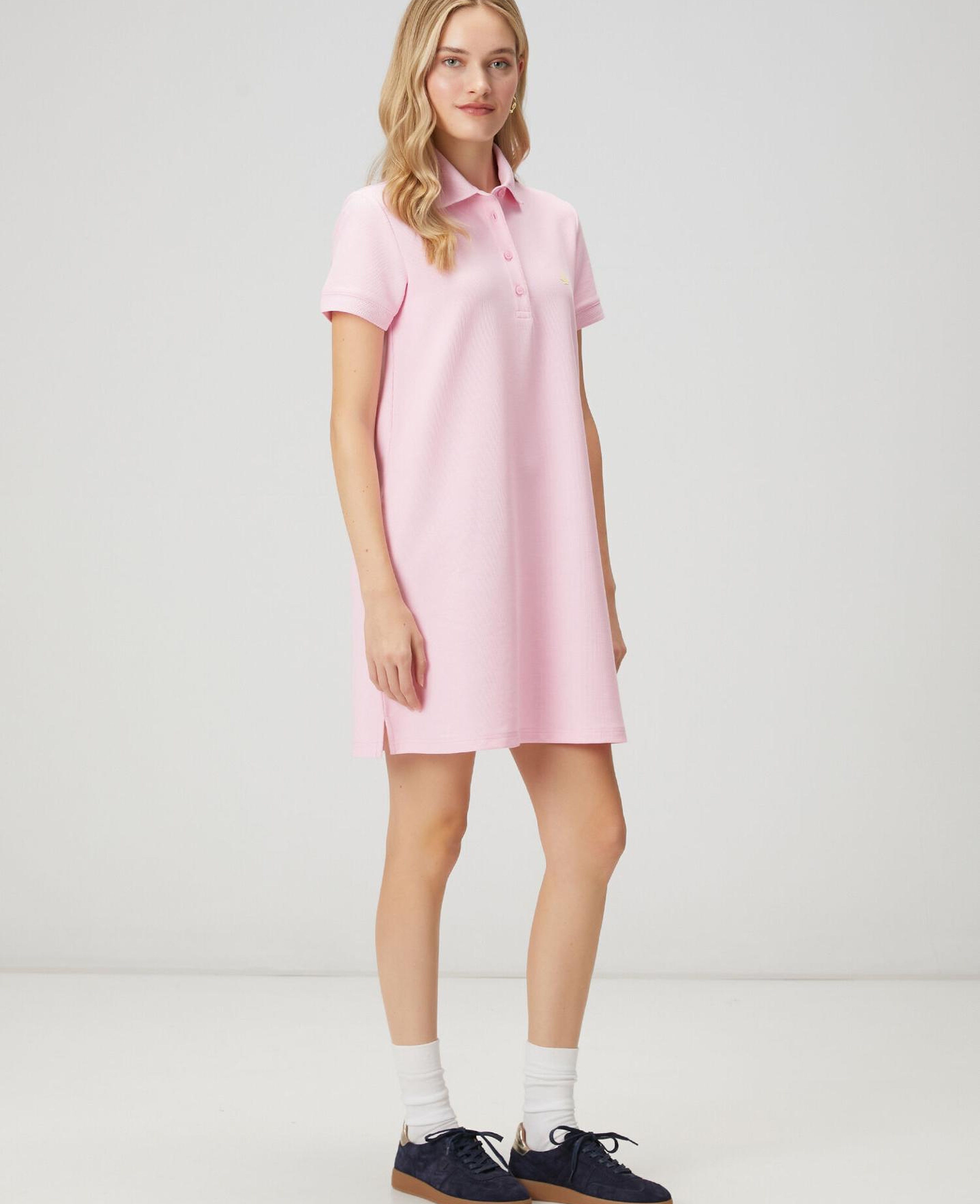 Beymen Club Kadın Pembe Petek Dokulu Mini Polo Elbise