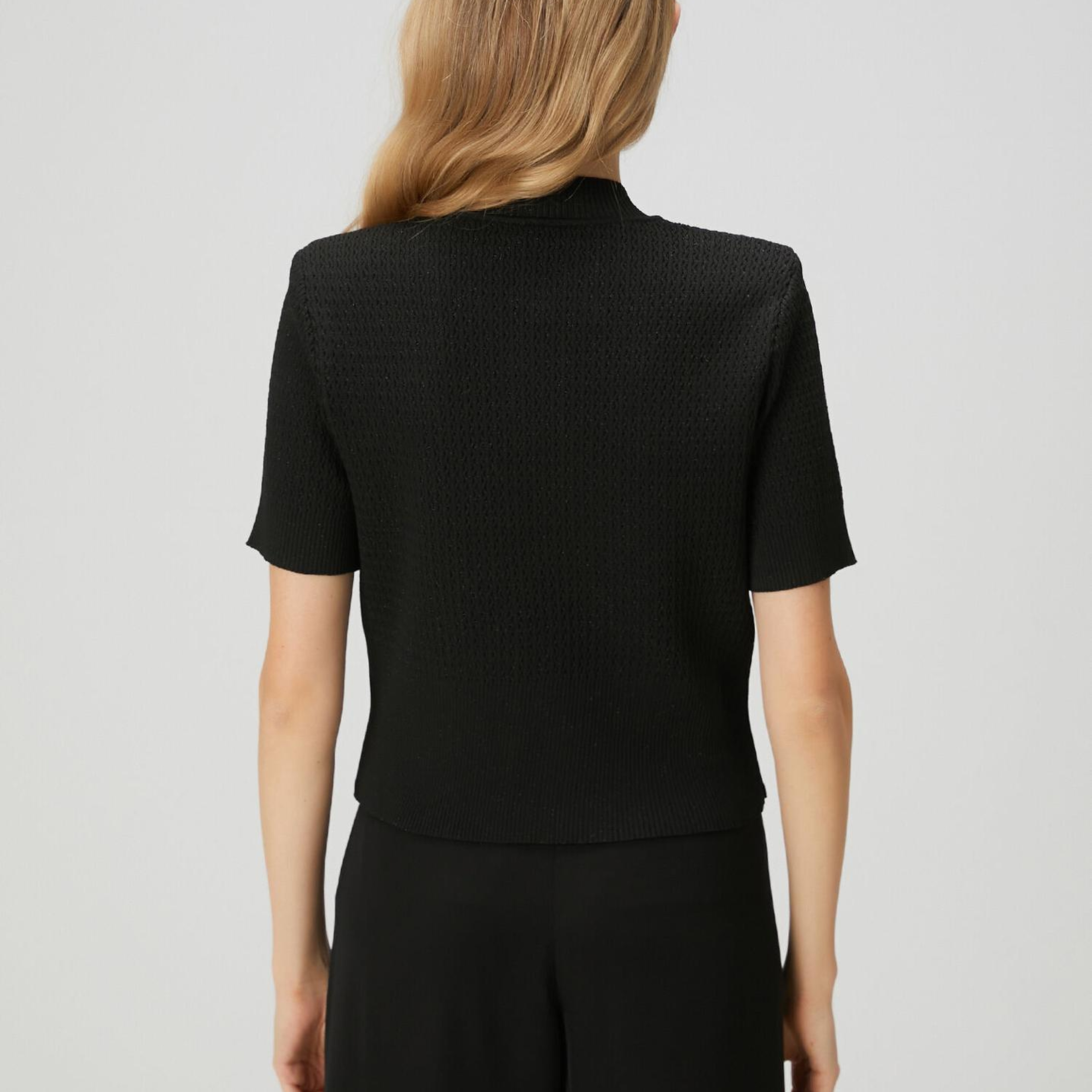 Beymen Club Kadın Siyah Simli Dokulu Triko Ceket