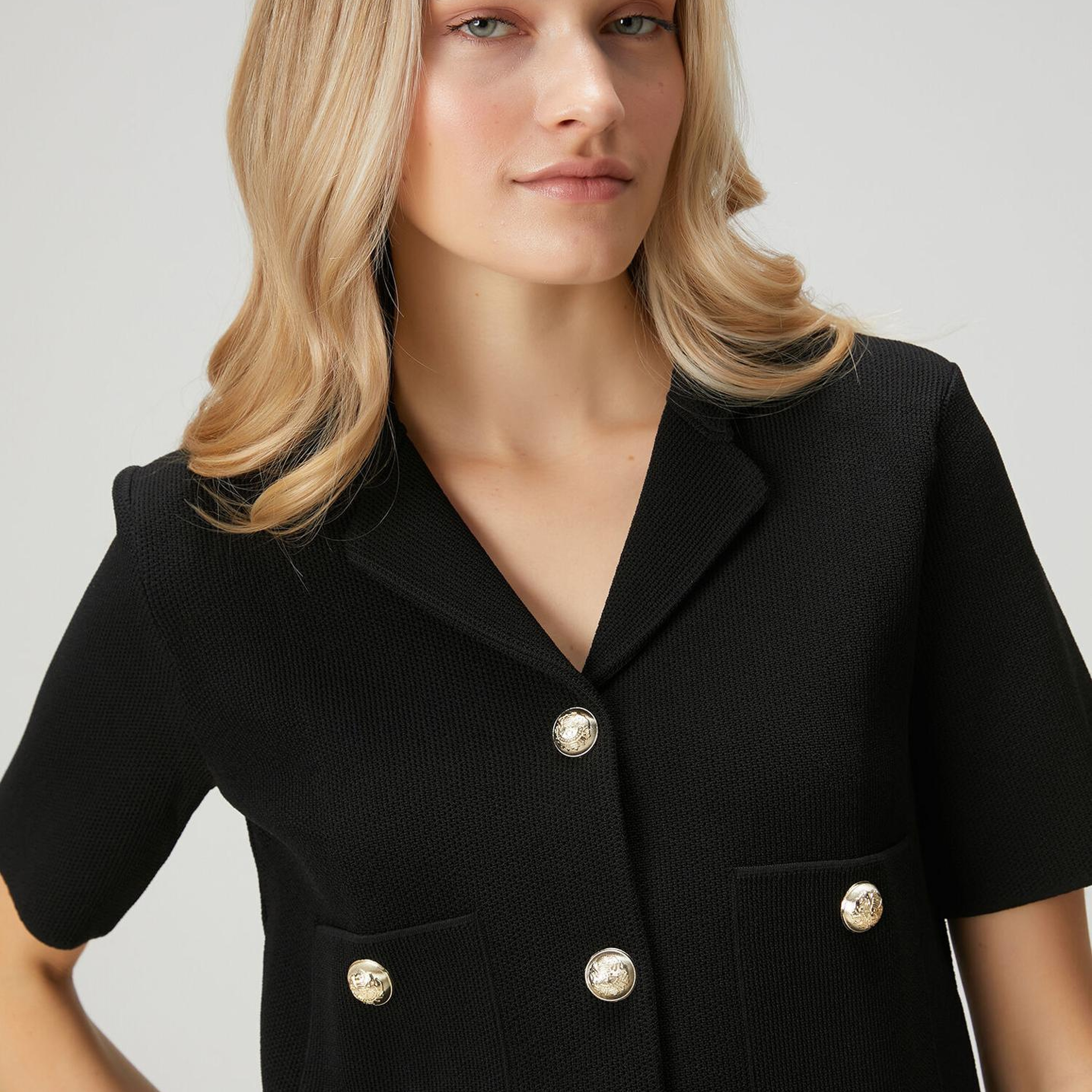 Beymen Club Kadın Siyah Crop Triko Ceket