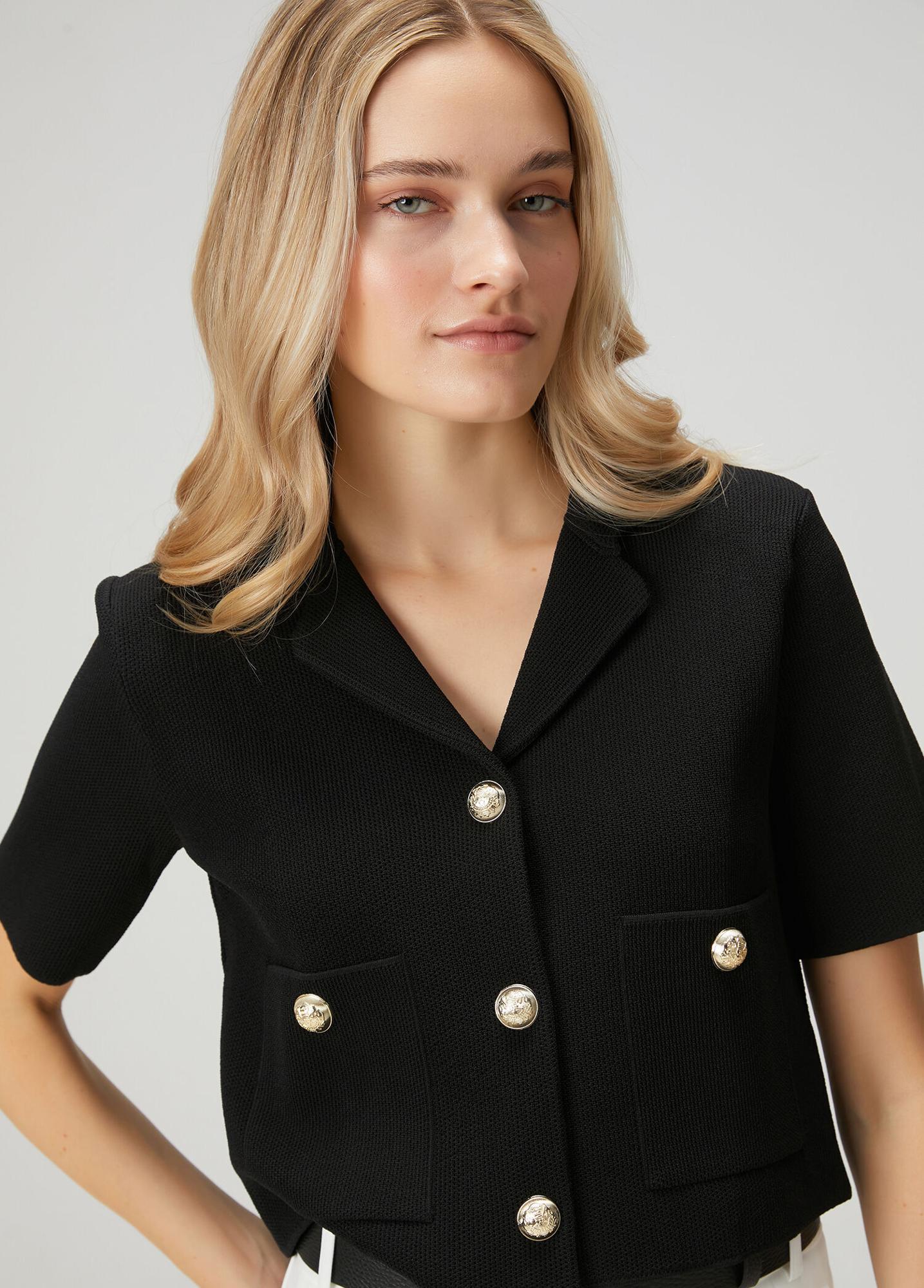 Beymen Club Kadın Siyah Crop Triko Ceket