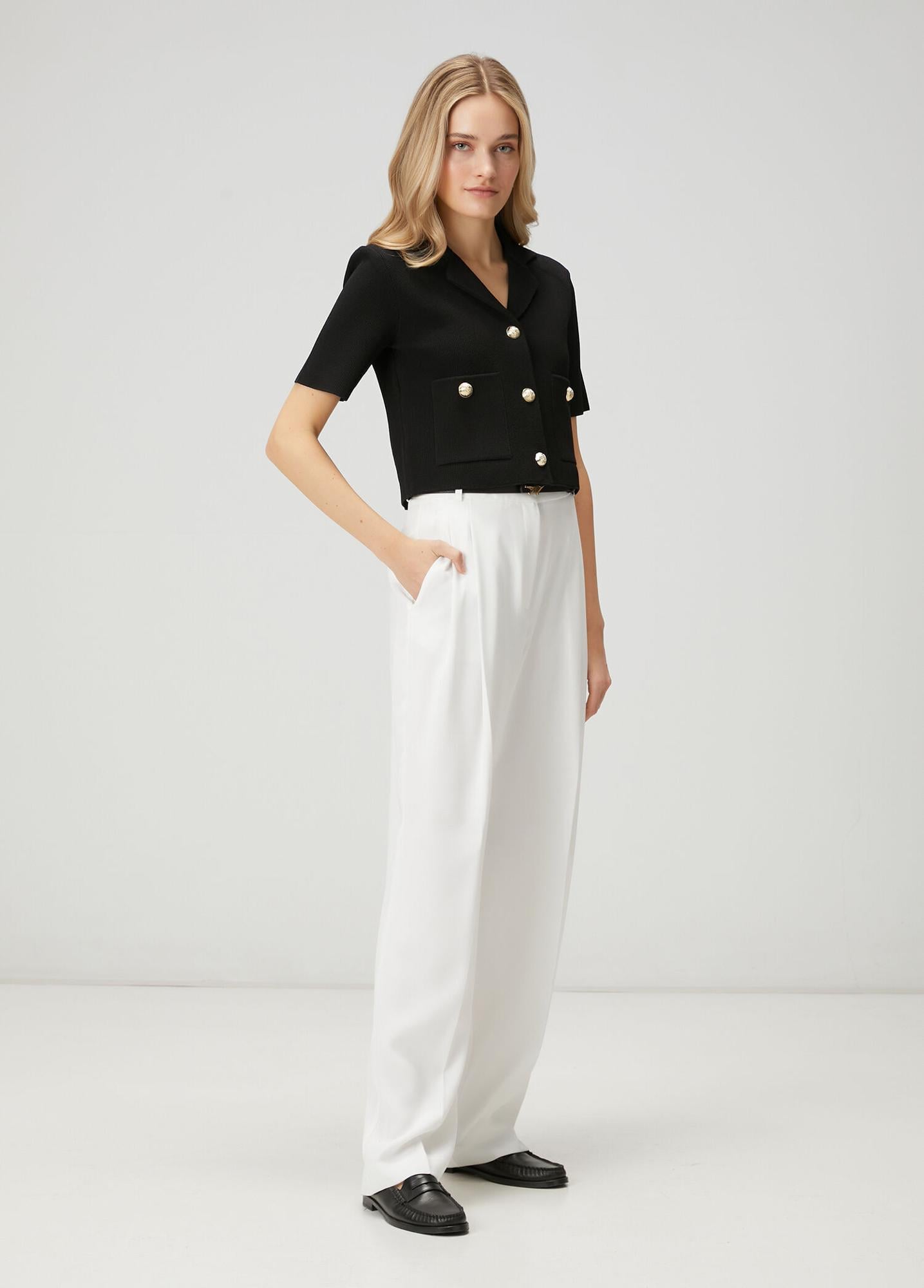 Beymen Club Kadın Siyah Crop Triko Ceket