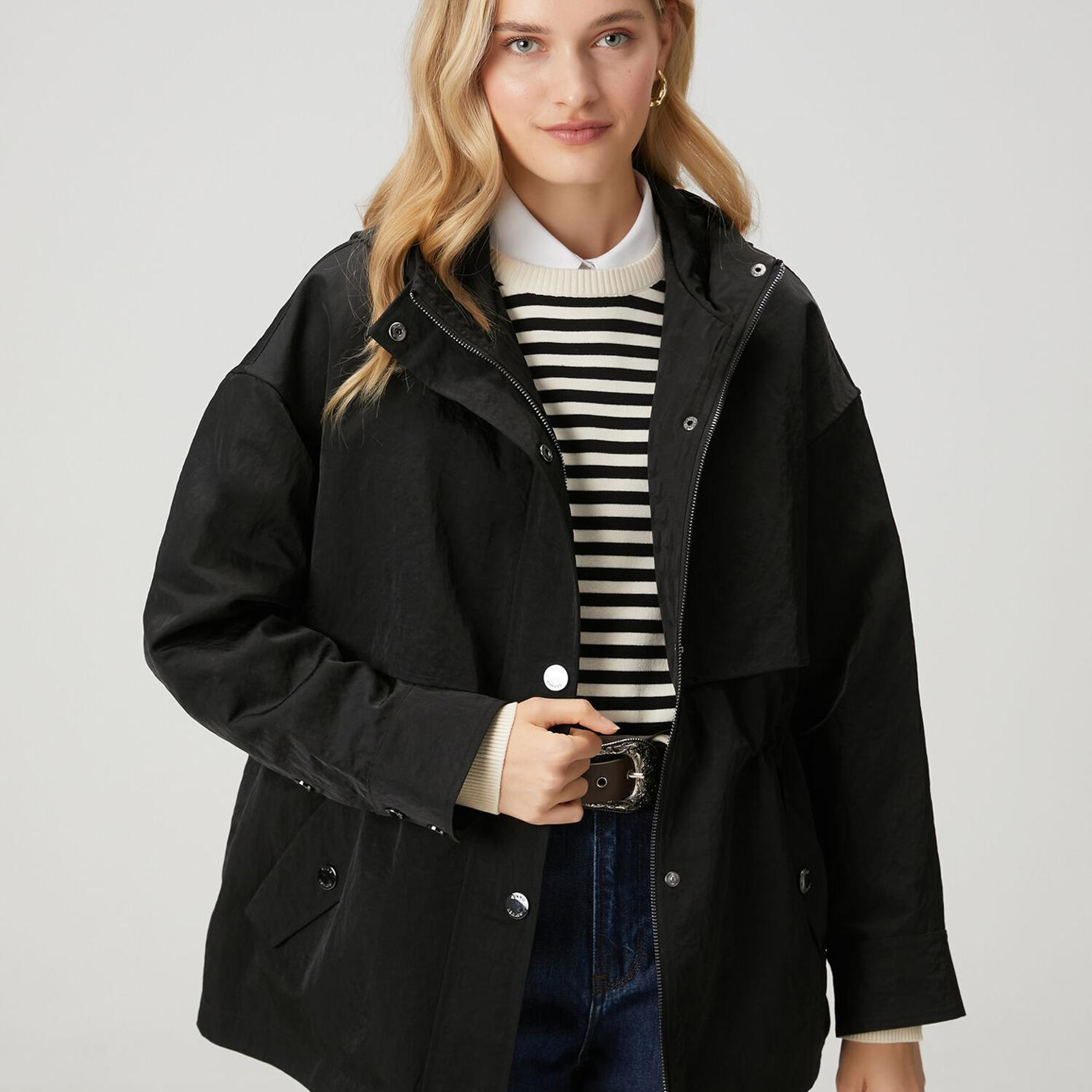 Beymen Club Kadın Siyah Kapüşonlu Mont