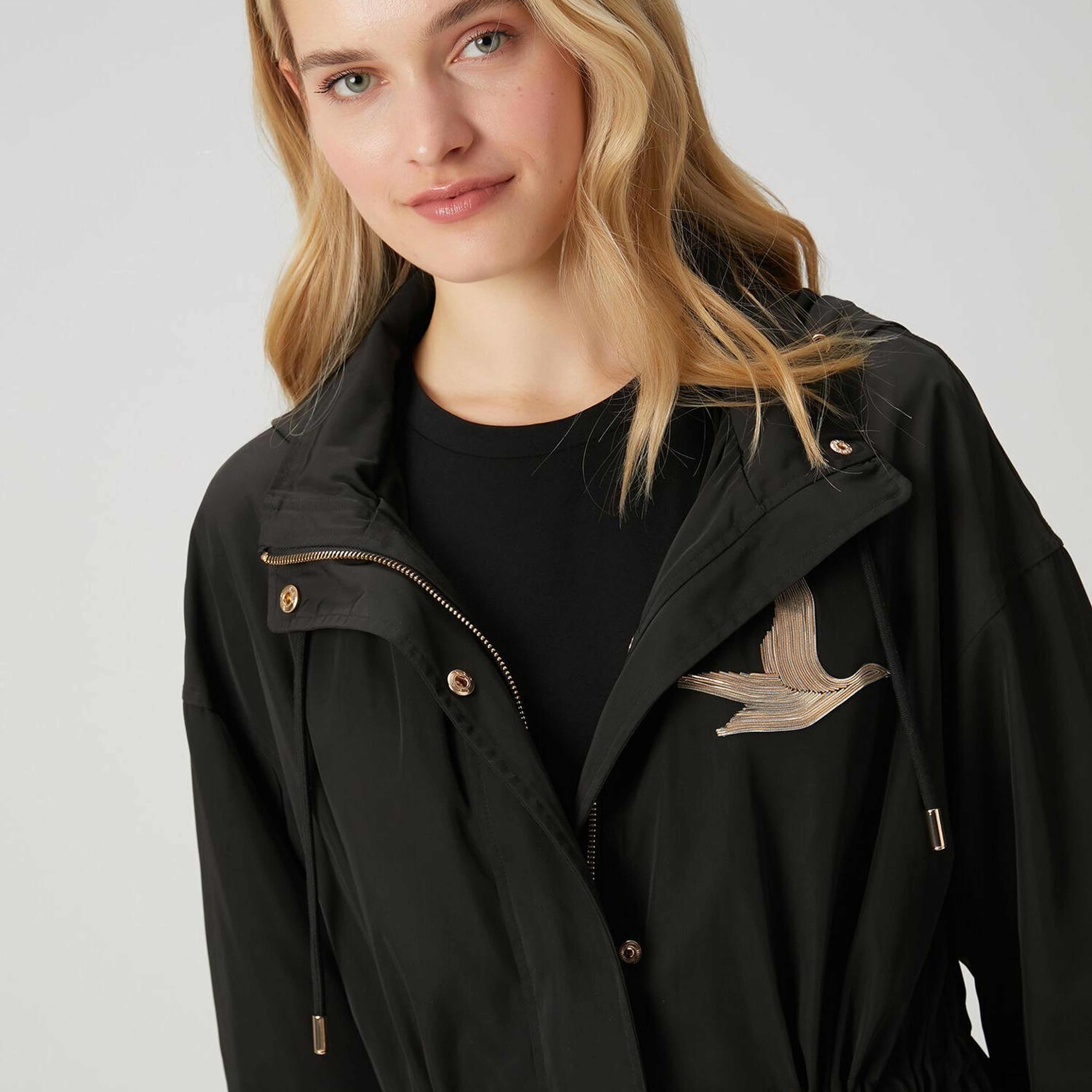 Beymen Club Kadın Siyah Taş Logolu Midi Pardösü