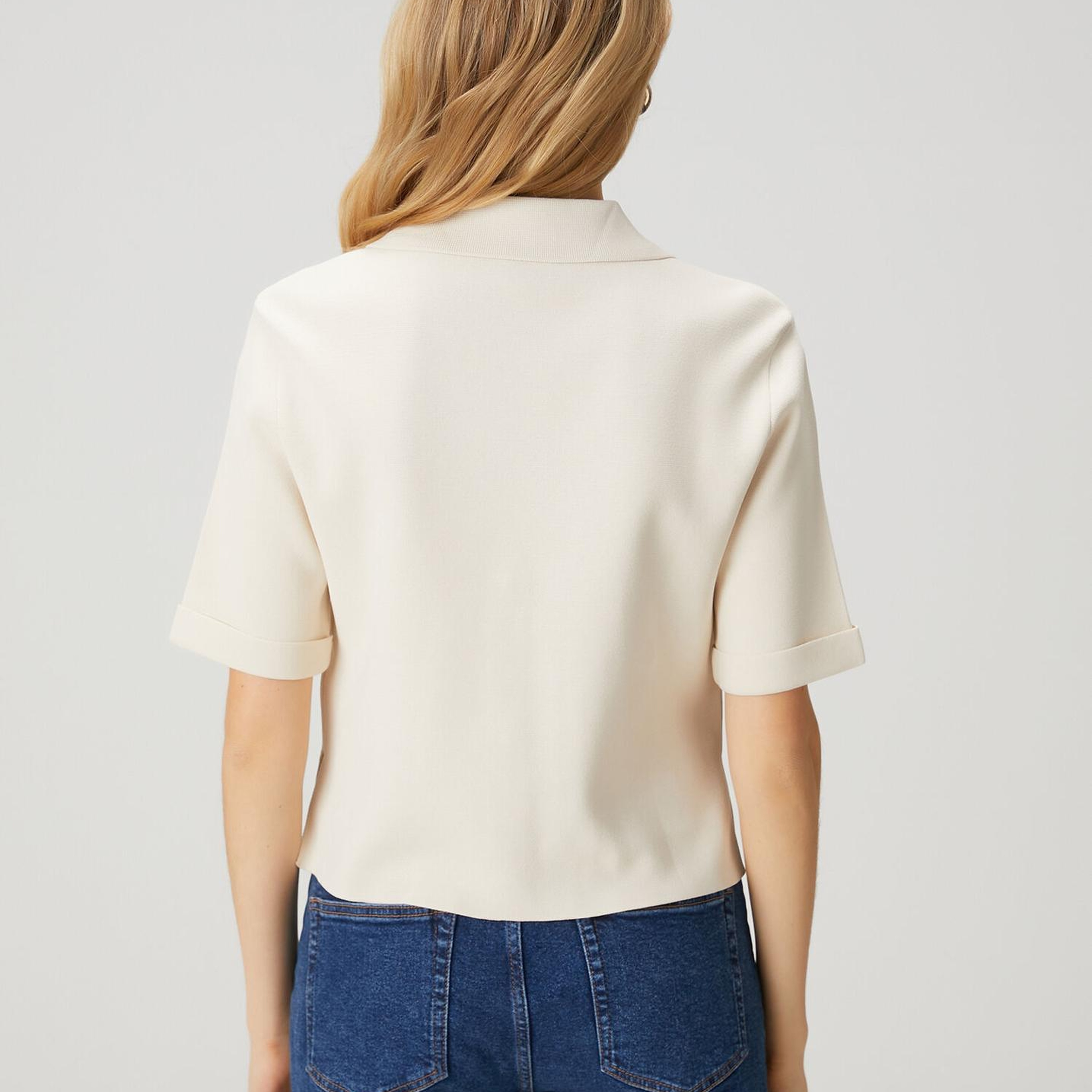 Beymen Club Kadın Ekru Çift Cepli Triko Ceket