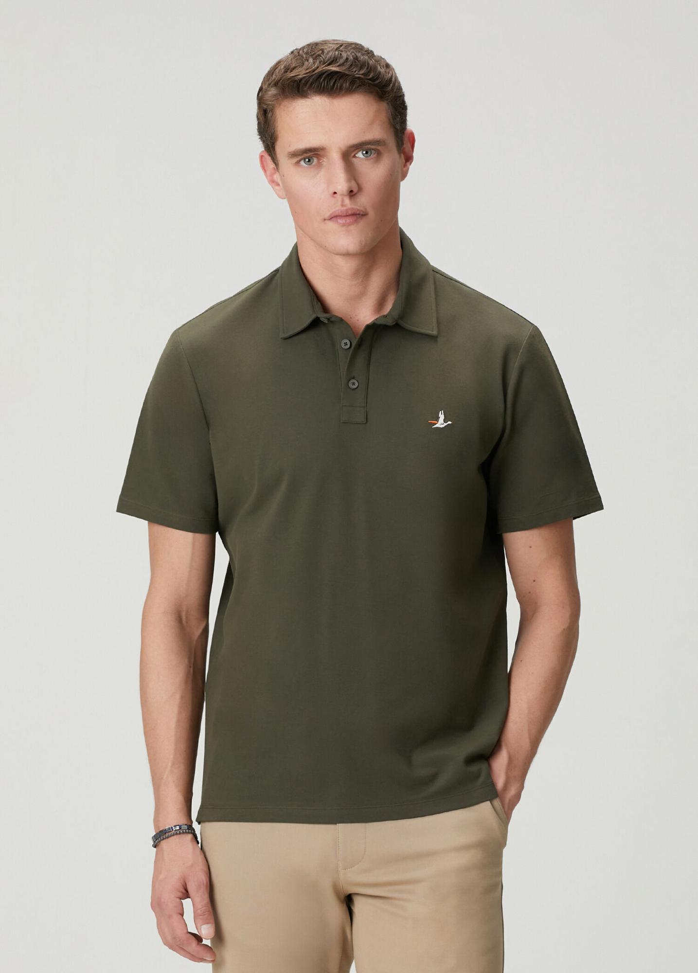 Beymen Club Erkek Comfort Fit Haki Polo Yaka T-shirt