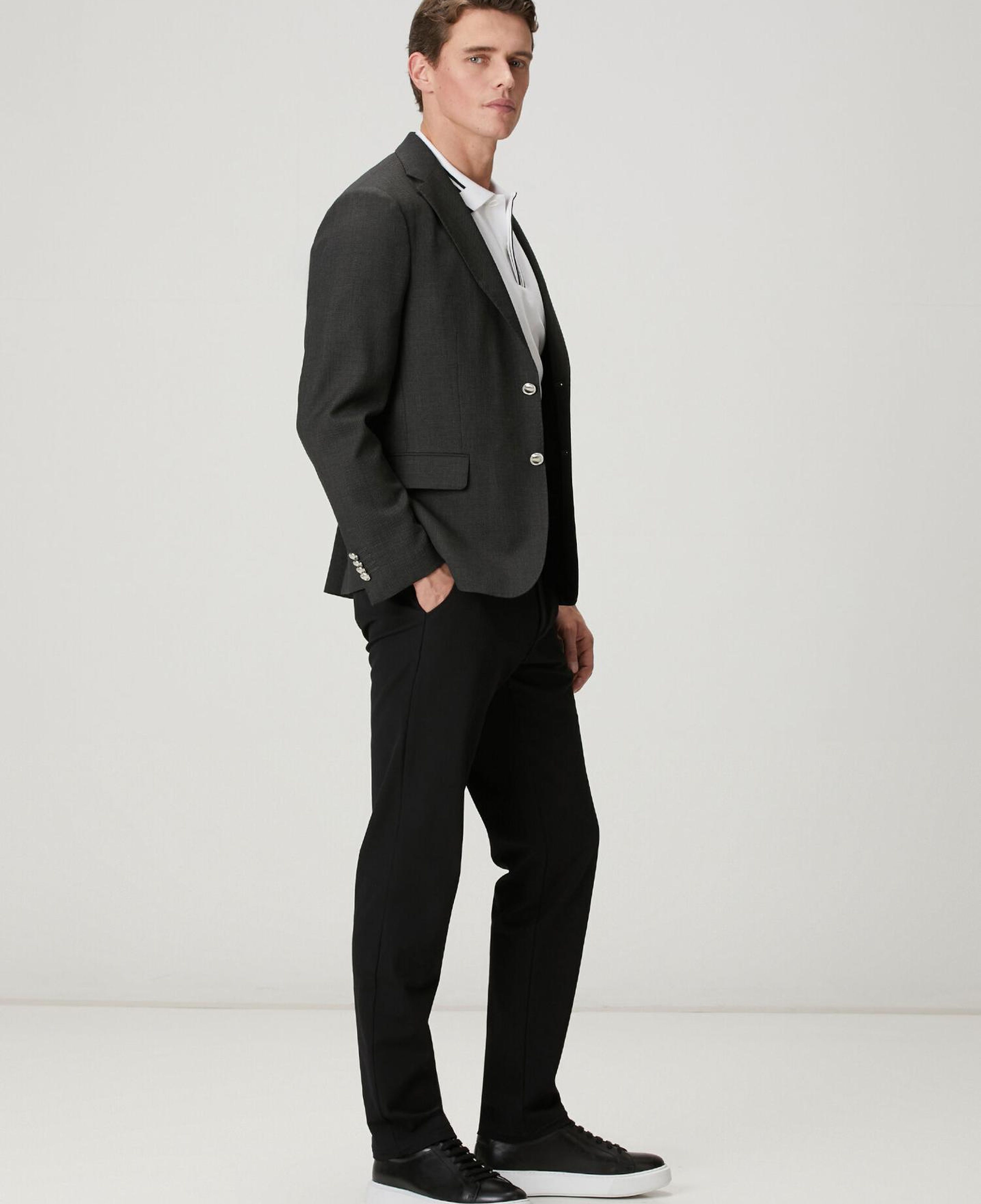 Beymen Club Erkek Antrasit Mini Petek Dokulu Yün Dokuma Blazer