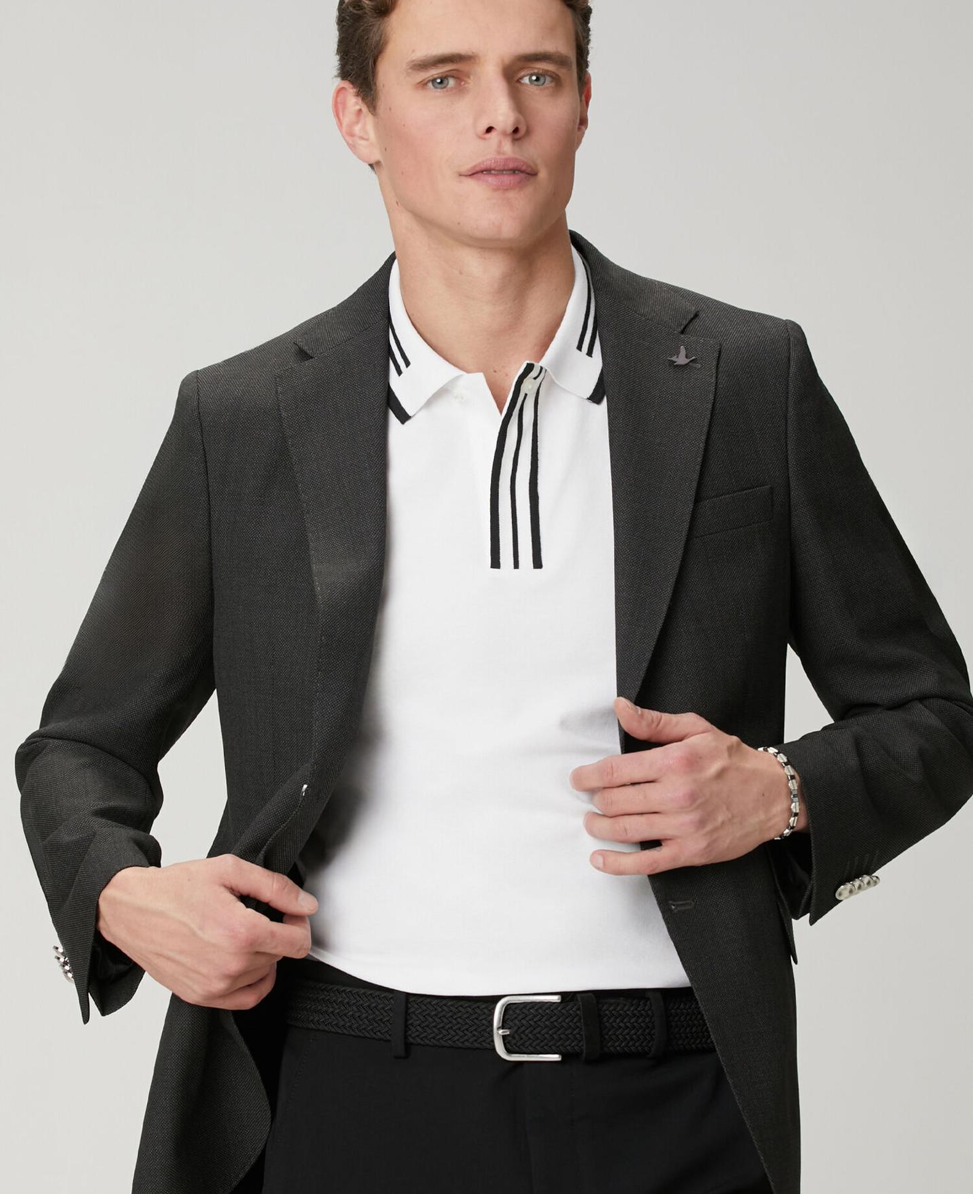 Beymen Club Erkek Antrasit Mini Petek Dokulu Yün Dokuma Blazer