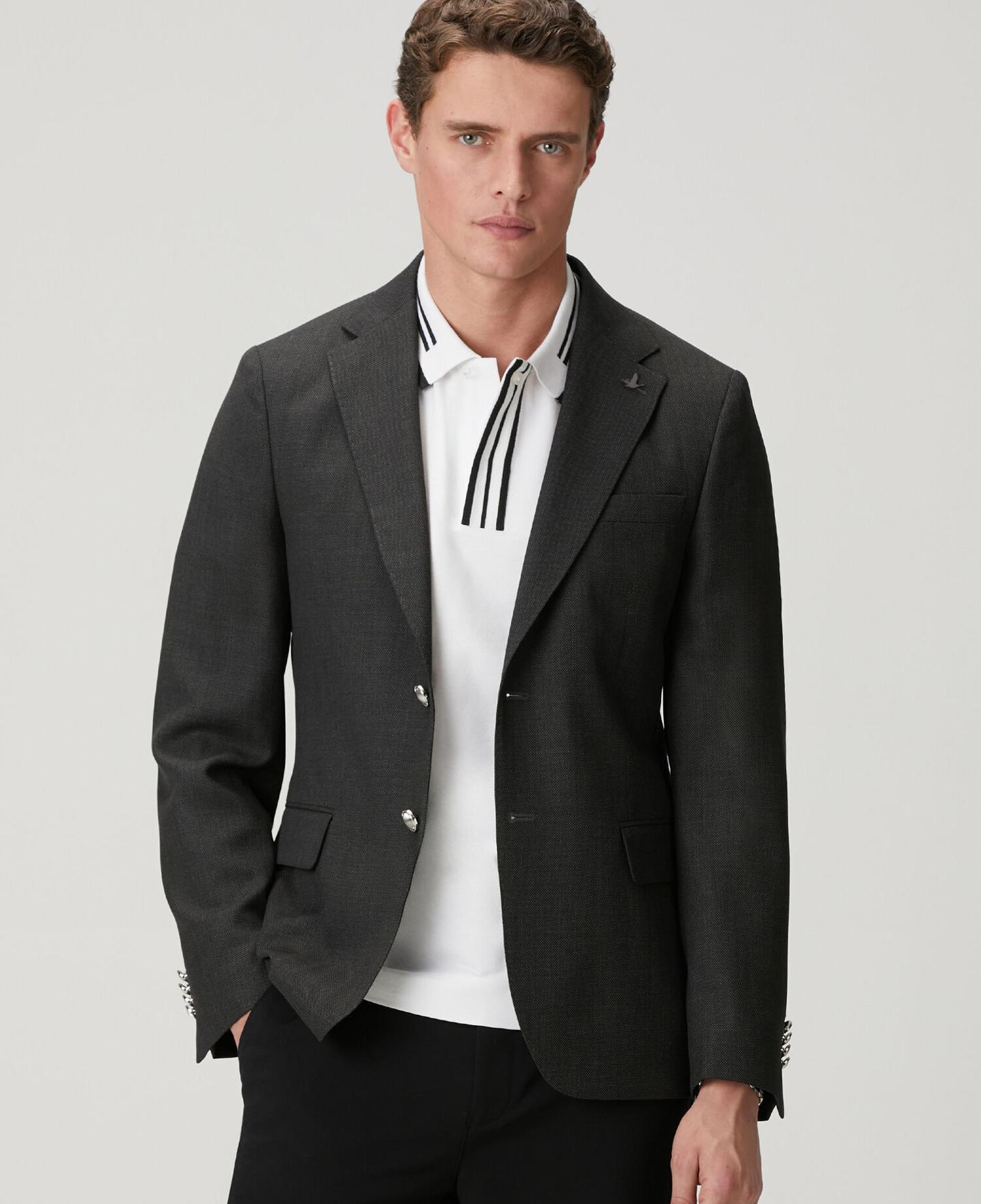 Beymen Club Erkek Antrasit Mini Petek Dokulu Yün Dokuma Blazer